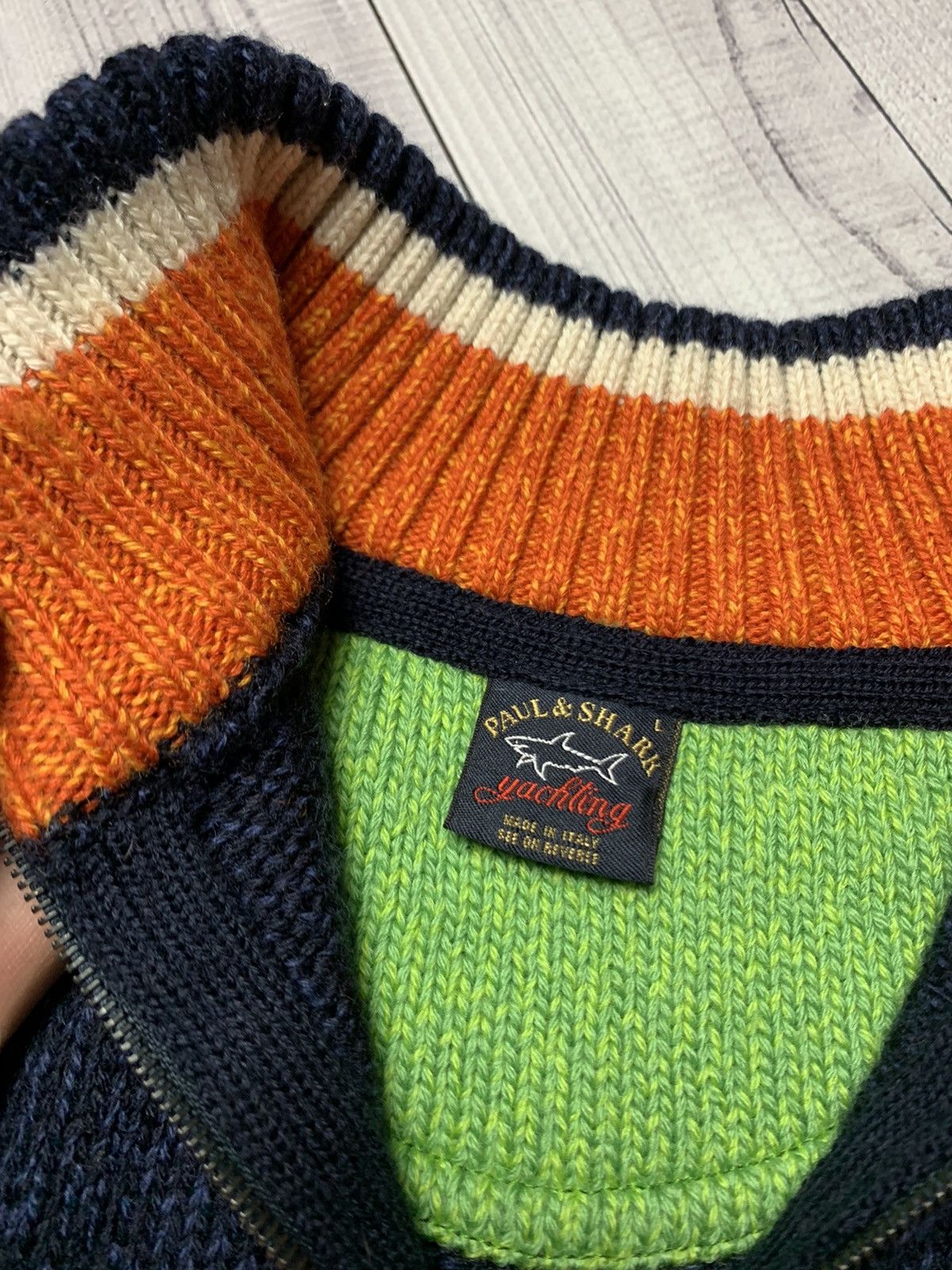 Vintage Zip 3/4 sweater Paul & Shark Rare!