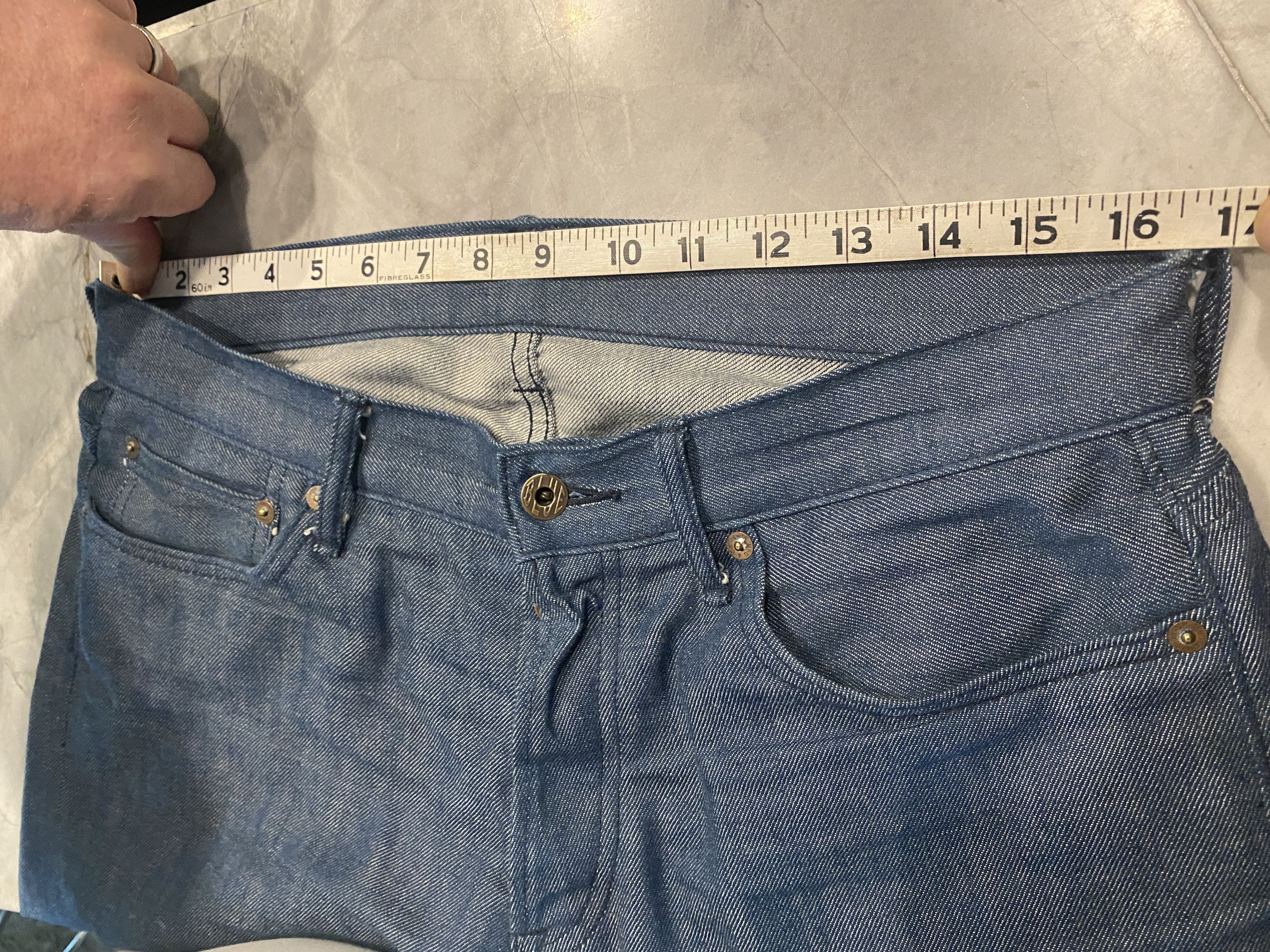 Japan Blue 10oz US Navy Selvedge Denim - High Tapered Fit Size US 32 / EU 48 - 5 Thumbnail