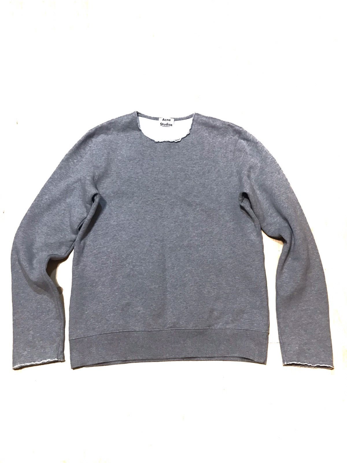 Acne Studios Acne Studios Rare Fabien Paw15 Grey Fleece Crewneck Sweater Size US L / EU 52-54 / 3 - 1 Thumbnail