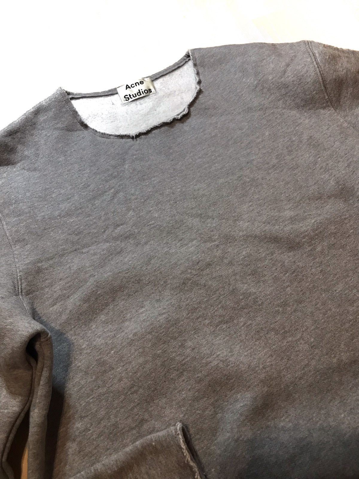 Acne Studios Acne Studios Rare Fabien Paw15 Grey Fleece Crewneck Sweater Size US L / EU 52-54 / 3 - 5 Thumbnail
