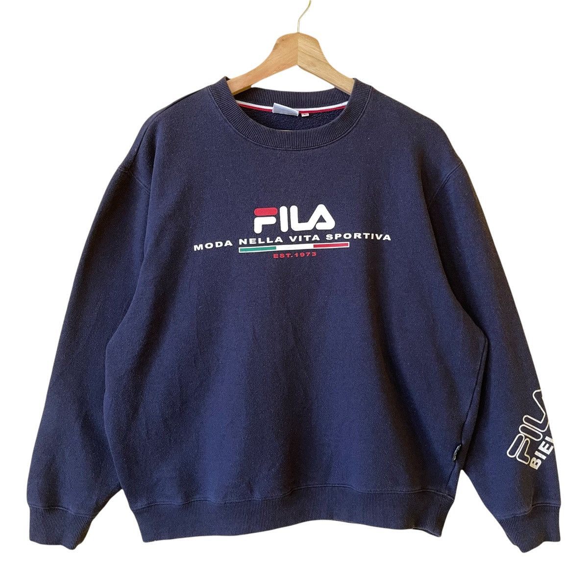 Fila 90’s Fila Biella Italy Crewneck Sweatshirt Oversize S Size US S / EU 44-46 / 1 - 1 Thumbnail