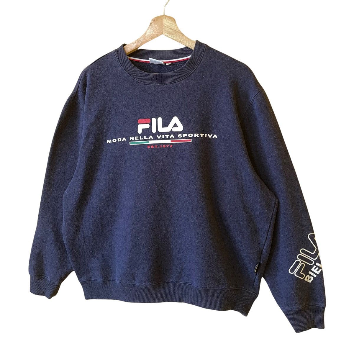 Fila 90’s Fila Biella Italy Crewneck Sweatshirt Oversize S Size US S / EU 44-46 / 1 - 3 Thumbnail