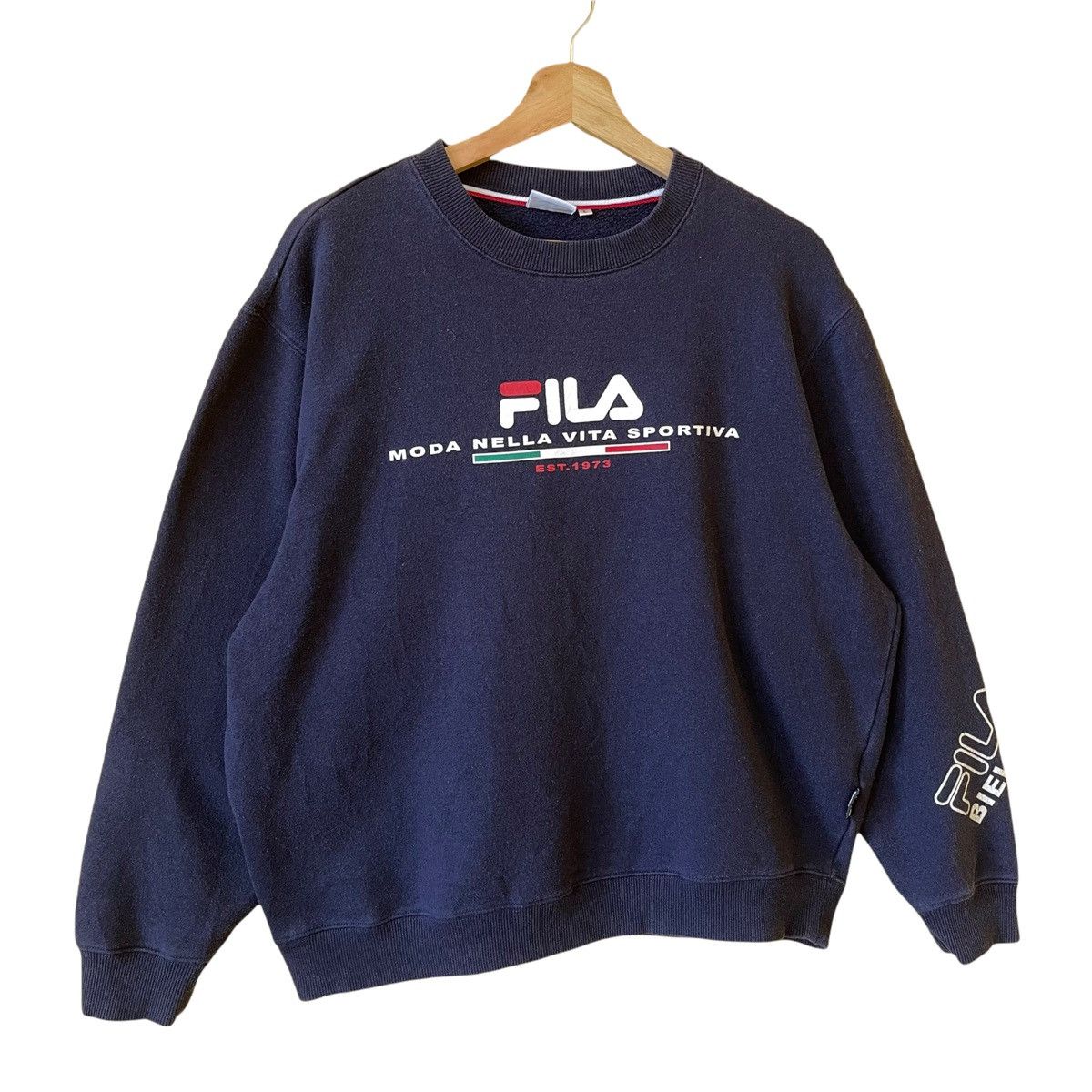 Fila 90’s Fila Biella Italy Crewneck Sweatshirt Oversize S Size US S / EU 44-46 / 1 - 2 Thumbnail