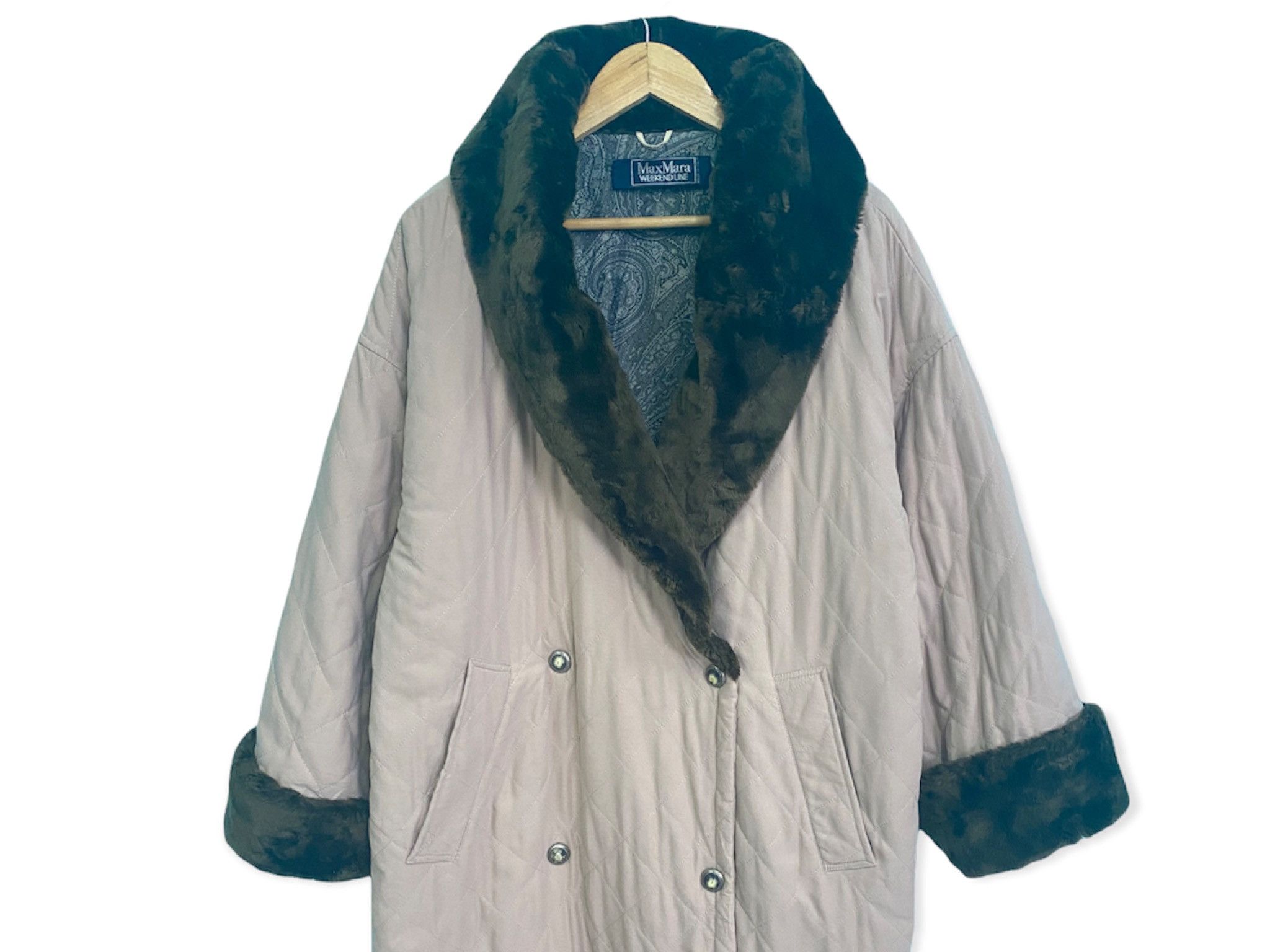 Max Mara AUTHENTIC MAX MARA QUILTED FUR COAT Size XL / US 12-14 / IT 48-50 - 3 Thumbnail