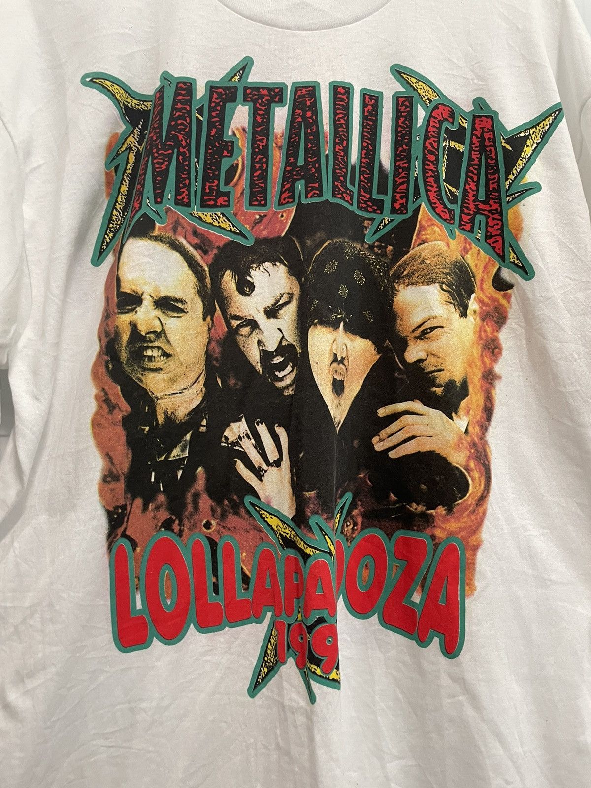 Metallica × Vintage Metallica lollapaloza 1996 world tour vintage tee ,xl,fog Size US XL / EU 56 / 4 - 2 Thumbnail