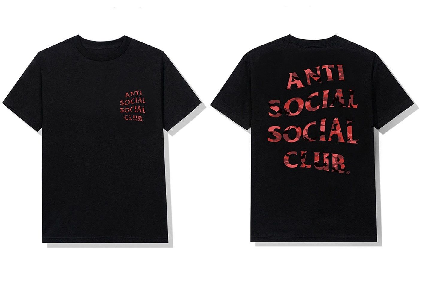 Anti Social Social Club × Members Only DS Weekly ASSC Red Camo Wild Life Black Tee BAPE FTP FOG CDG Size US XL / EU 56 / 4 - 1 Thumbnail