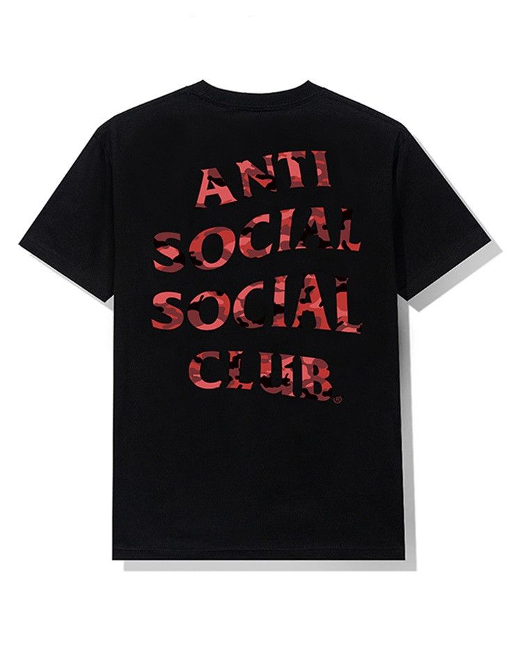 Anti Social Social Club × Members Only DS Weekly ASSC Red Camo Wild Life Black Tee BAPE FTP FOG CDG Size US XL / EU 56 / 4 - 6 Thumbnail