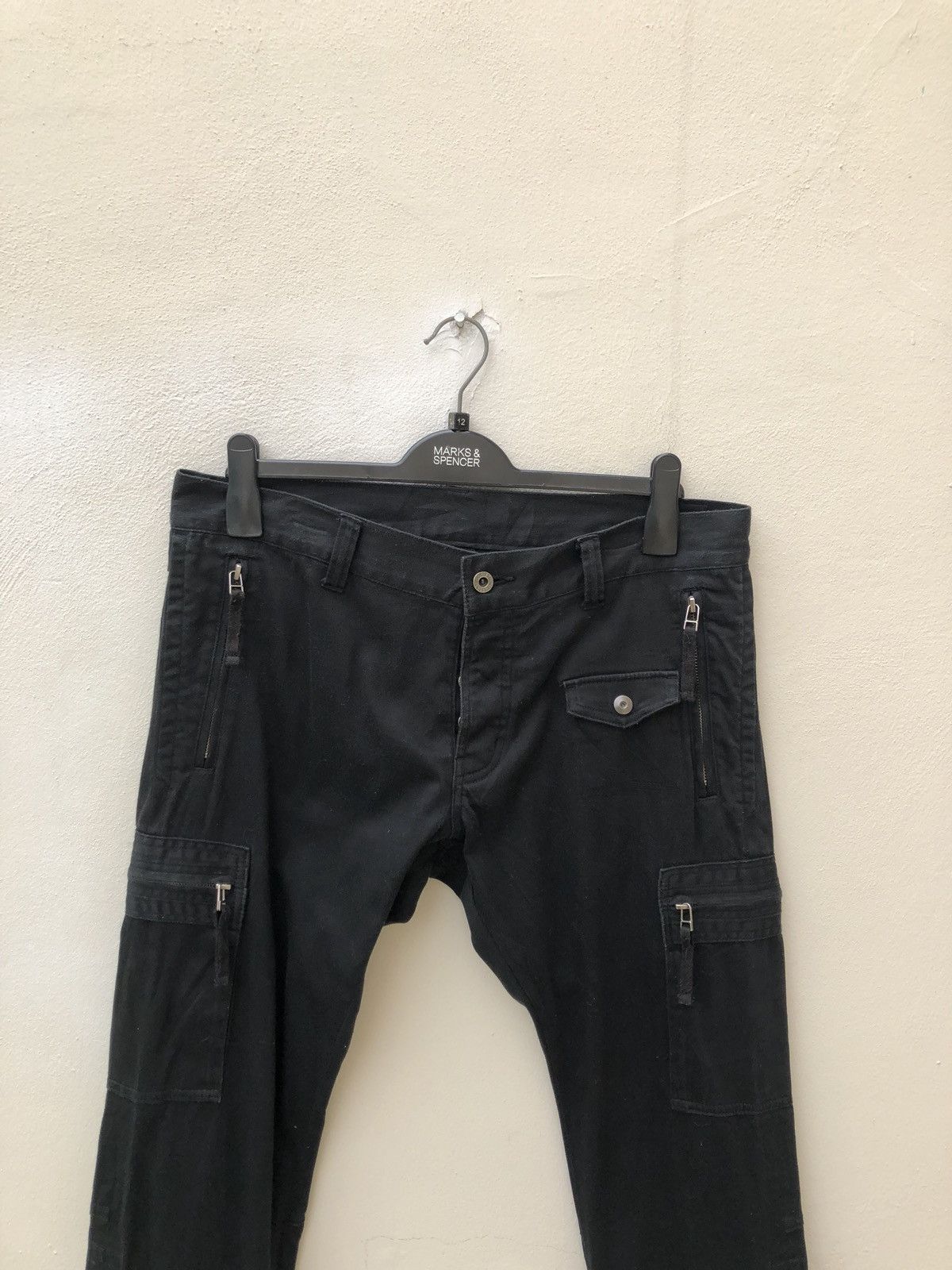 5351 POUR LES HOMMES Black Parachute Cargo Pants Size US 34 / EU 50 - 2 Thumbnail