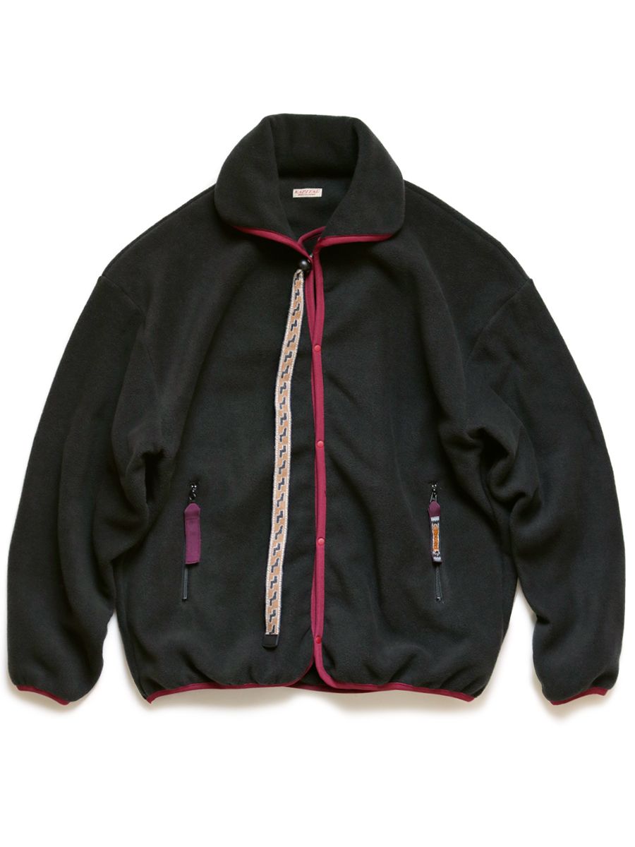 Pre-owned Kapital Fleece Celtic Anorak Jacket Size 3 In Black