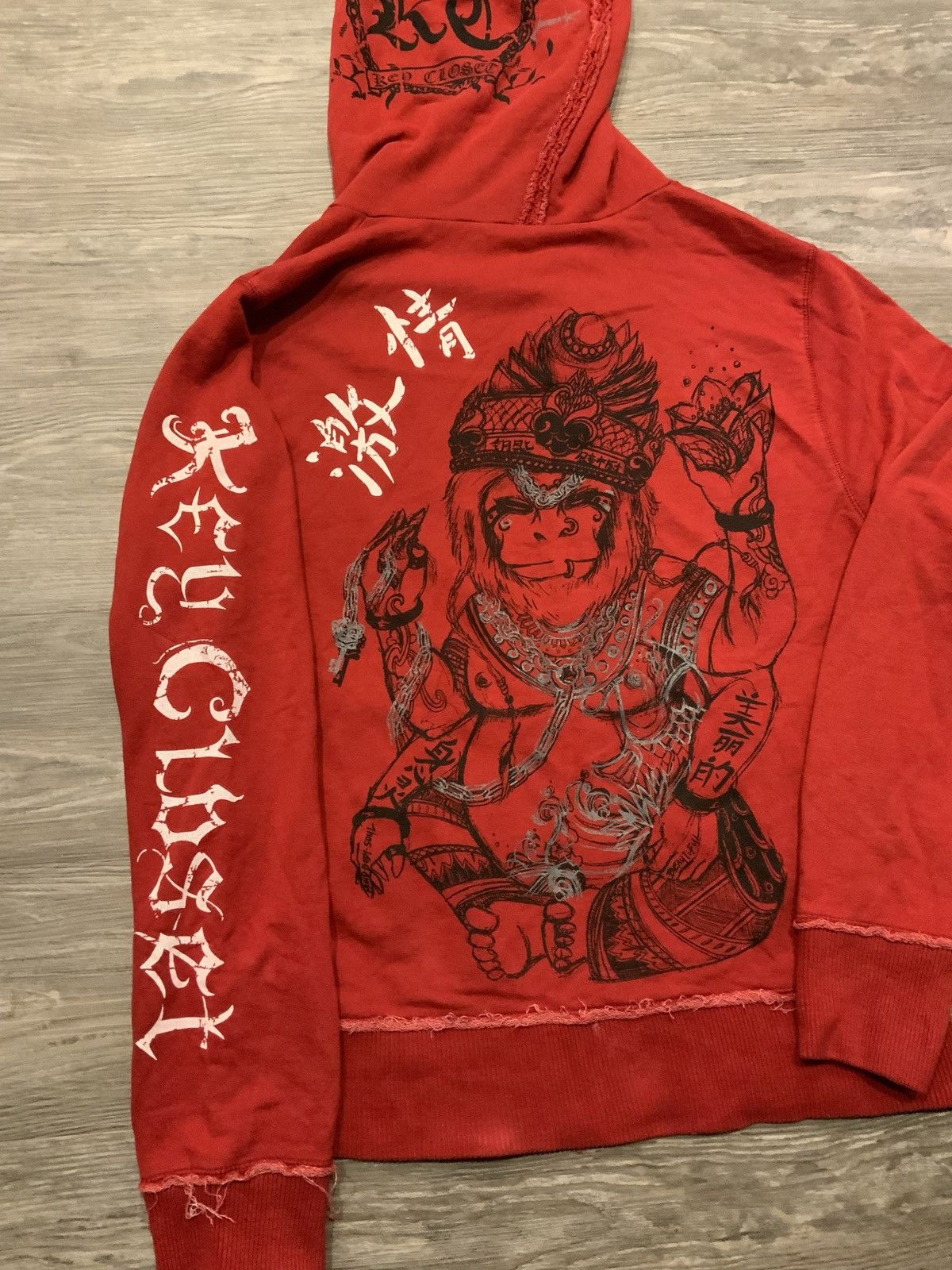 Other Rare Key Closet LA Kanji Japanese Monkey Swarovski Hoodie Size US M / EU 48-50 / 2 - 4 Thumbnail