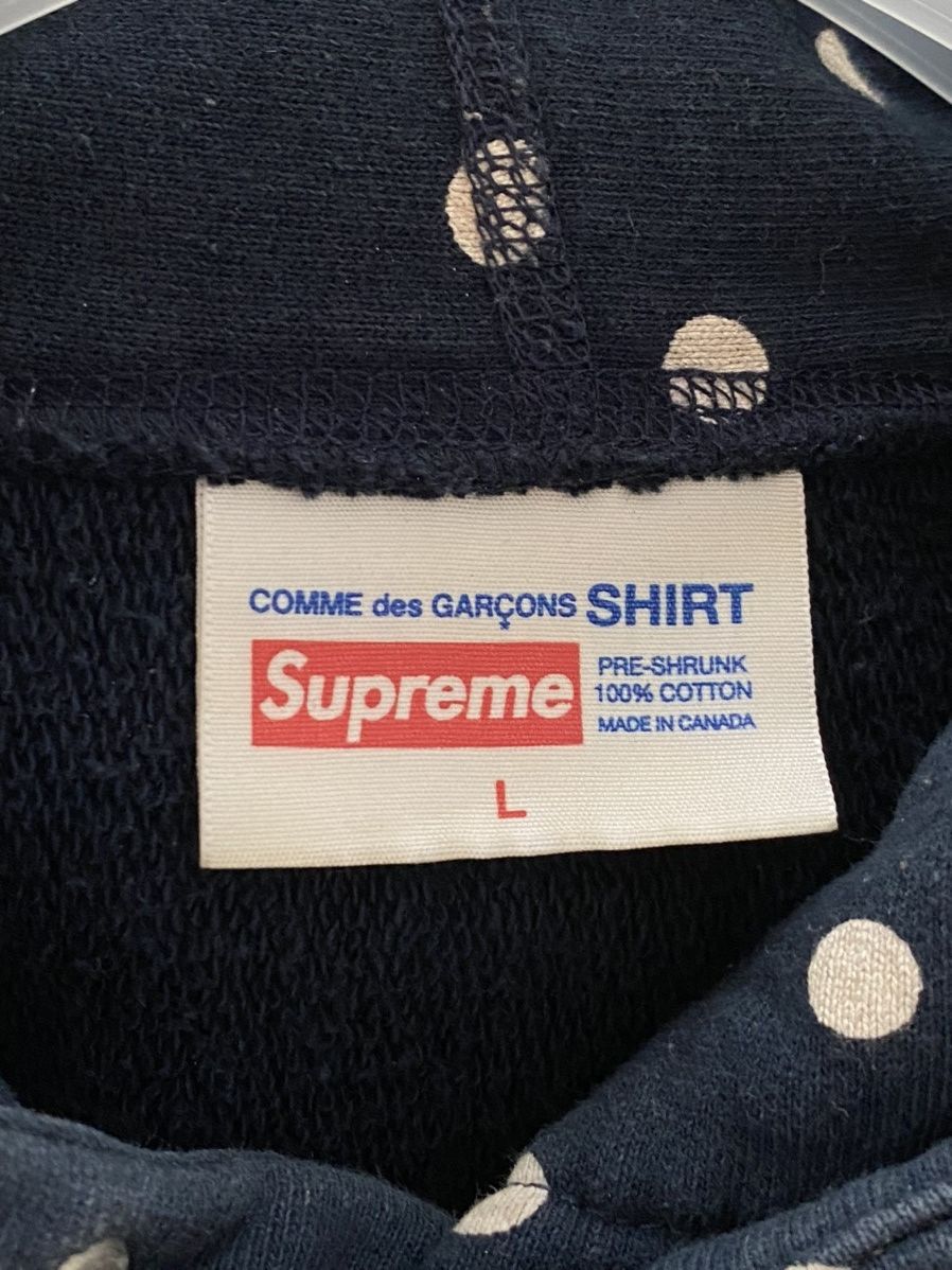 Supreme Comme des Garcons SHIRT x Supreme Polka Dot Box Logo Hoodie Size US L / EU 52-54 / 3 - 5 Thumbnail