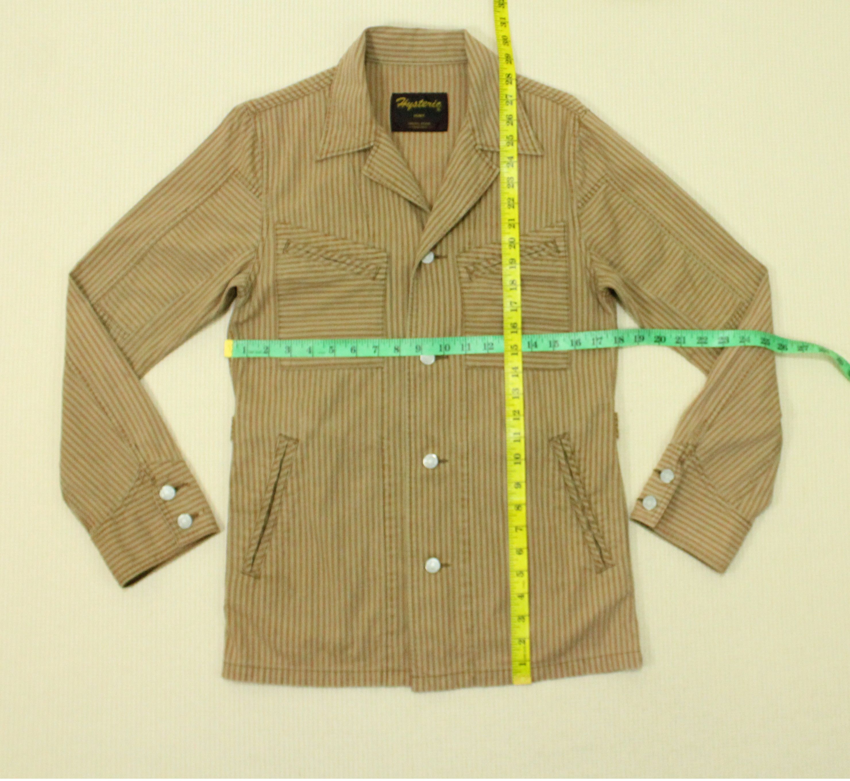 Hysteric Glamour Hysteric Glamour Jacket Herringbone Stripe Camp Collar Size US S / EU 44-46 / 1 - 14 Thumbnail