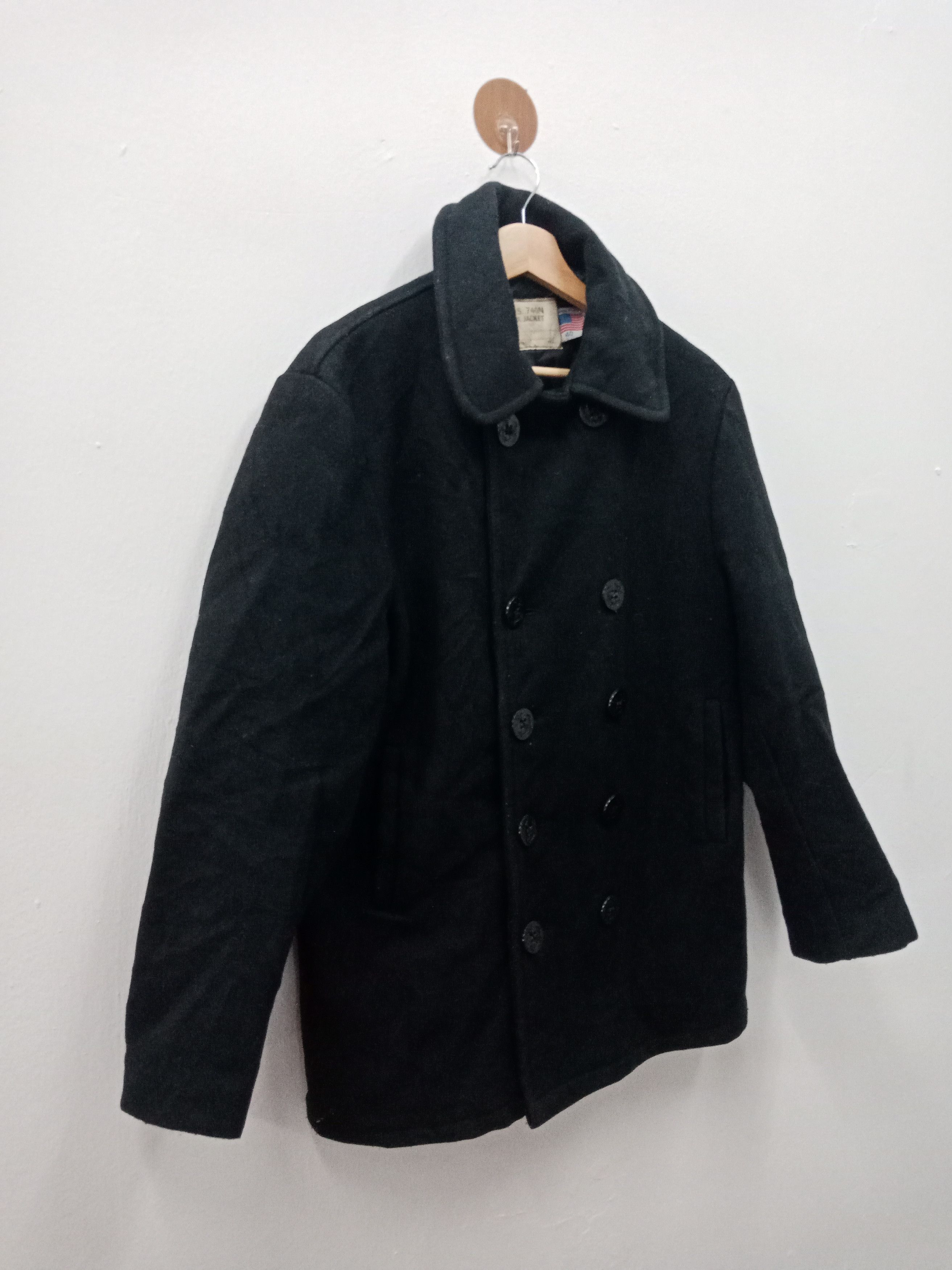 Schott Schott NYC US 740 N Wool Pea Jacket Made in USA Size US L / EU 52-54 / 3 - 4 Thumbnail