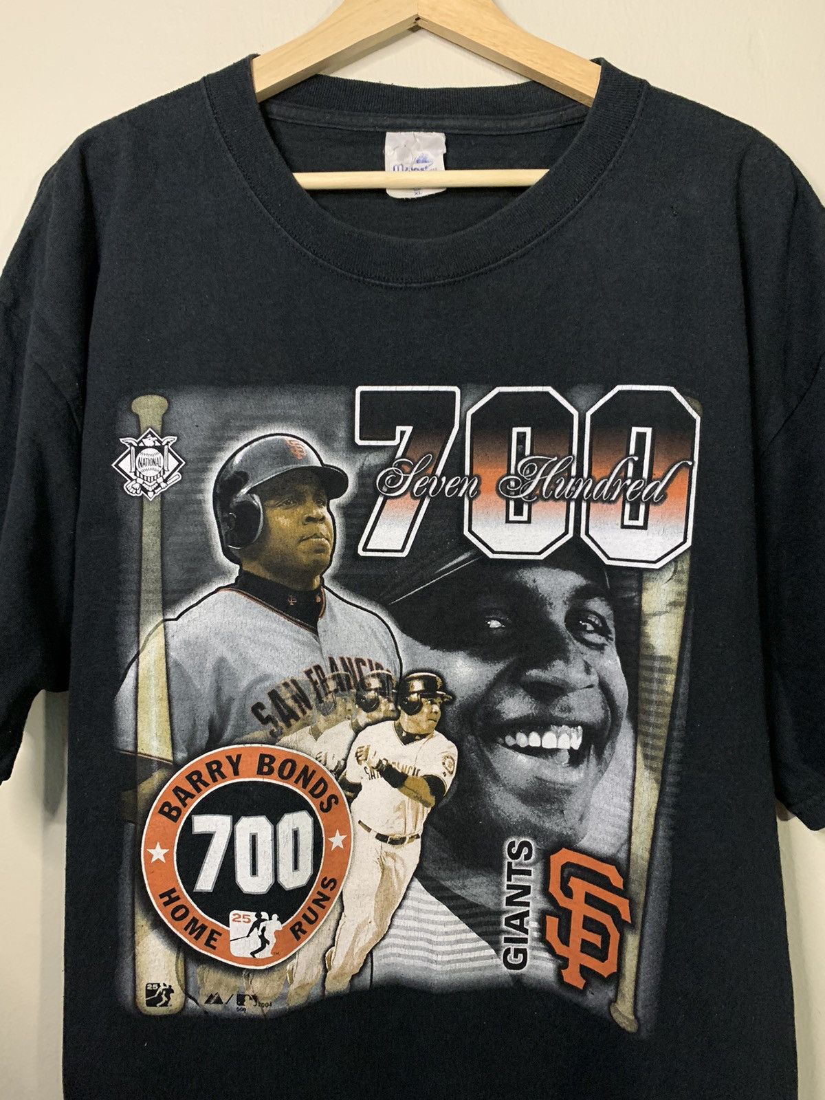 MLB Vintage 2004 MLB Giants Barry Bonds T shirt Size US XL / EU 56 / 4 - 3 Thumbnail