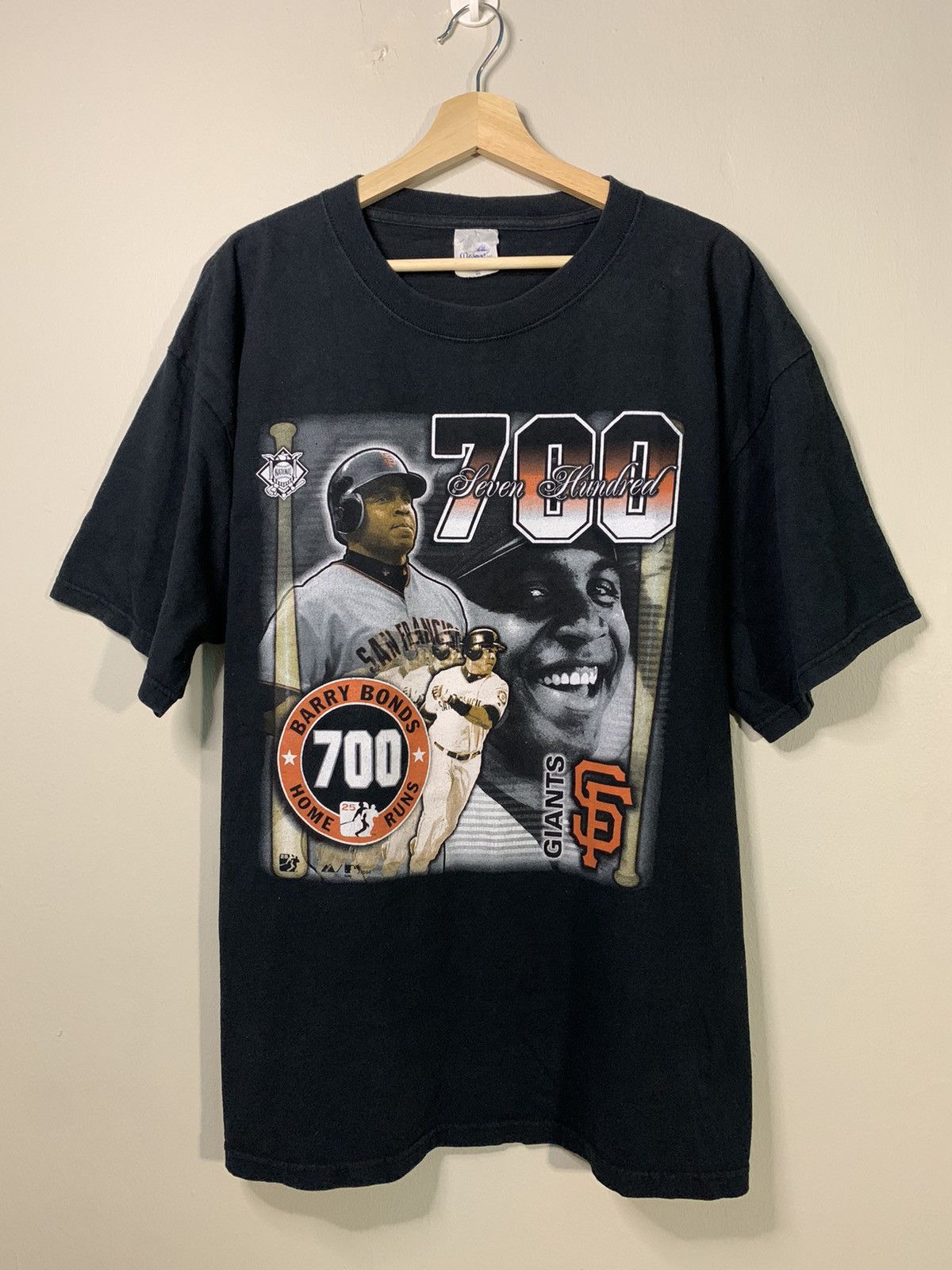 MLB Vintage 2004 MLB Giants Barry Bonds T shirt Size US XL / EU 56 / 4 - 1 Thumbnail