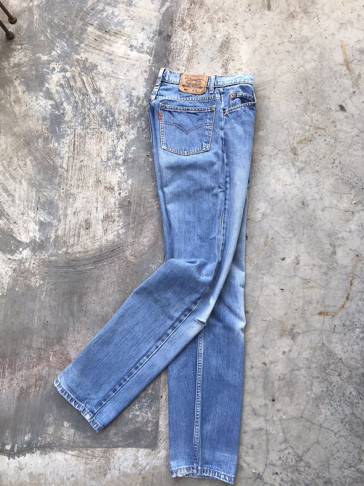 Levi's LIGHT BLUE WASH VTG LEVIS 657 ORANGE TABS DENIM JEANS W26 Size US 26 / EU 42 - 2 Thumbnail