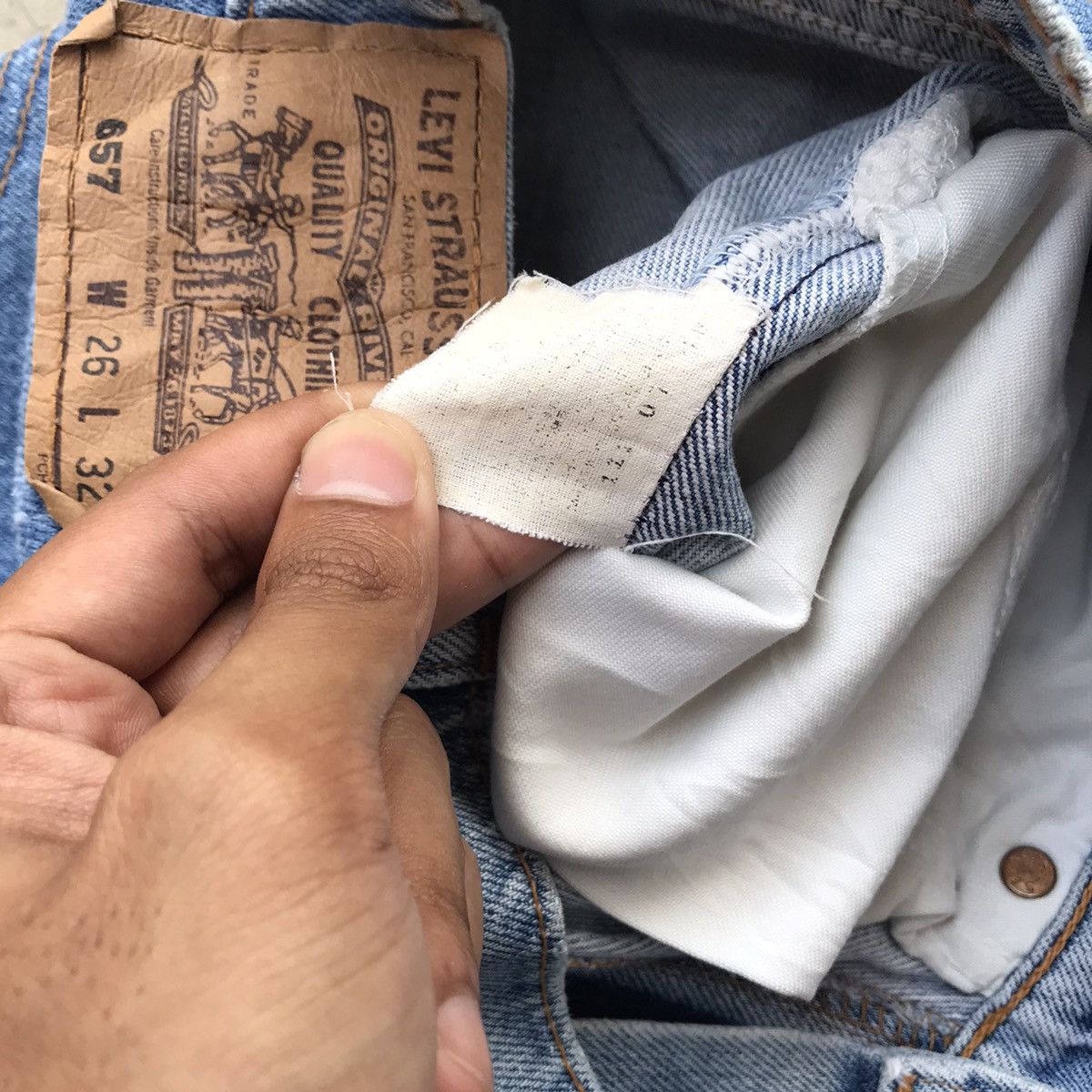 Levi's LIGHT BLUE WASH VTG LEVIS 657 ORANGE TABS DENIM JEANS W26 Size US 26 / EU 42 - 10 Thumbnail