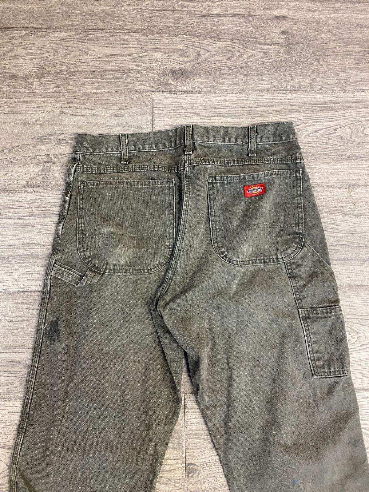 Dickies × Vintage Dickies Pants Green Denim Size 32x31 Work Paint Jeans Faded Size US 32 / EU 48 - 1 Thumbnail