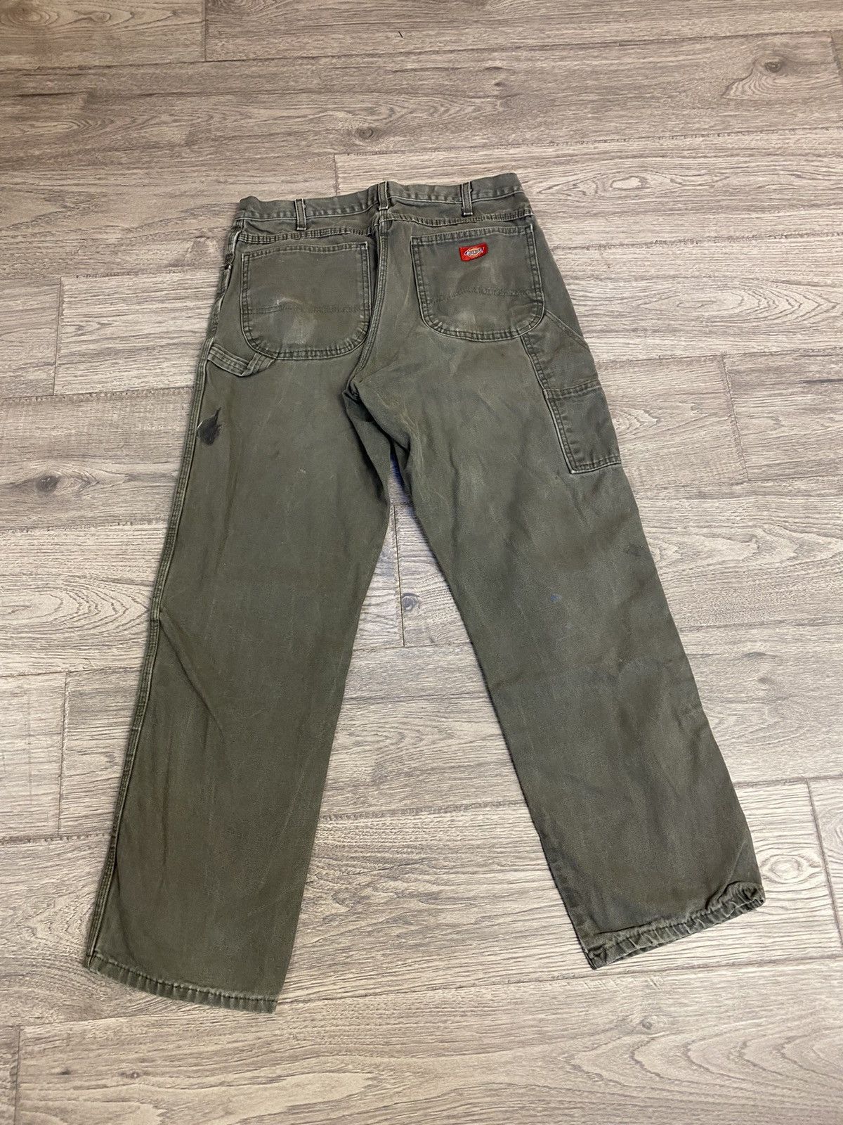 Dickies × Vintage Dickies Pants Green Denim Size 32x31 Work Paint Jeans Faded Size US 32 / EU 48 - 2 Thumbnail