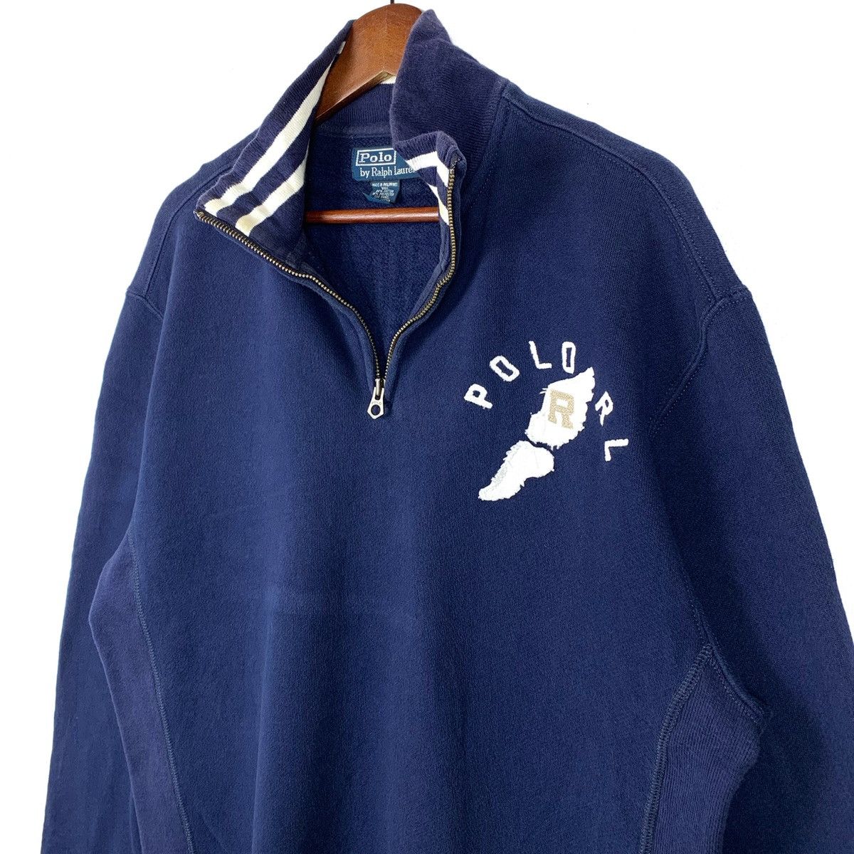 Polo Ralph Lauren × Vintage Vintage Polo Ralph Lauren Half Zip Sweatshirt Polo P Wing Size US M / EU 48-50 / 2 - 4 Thumbnail