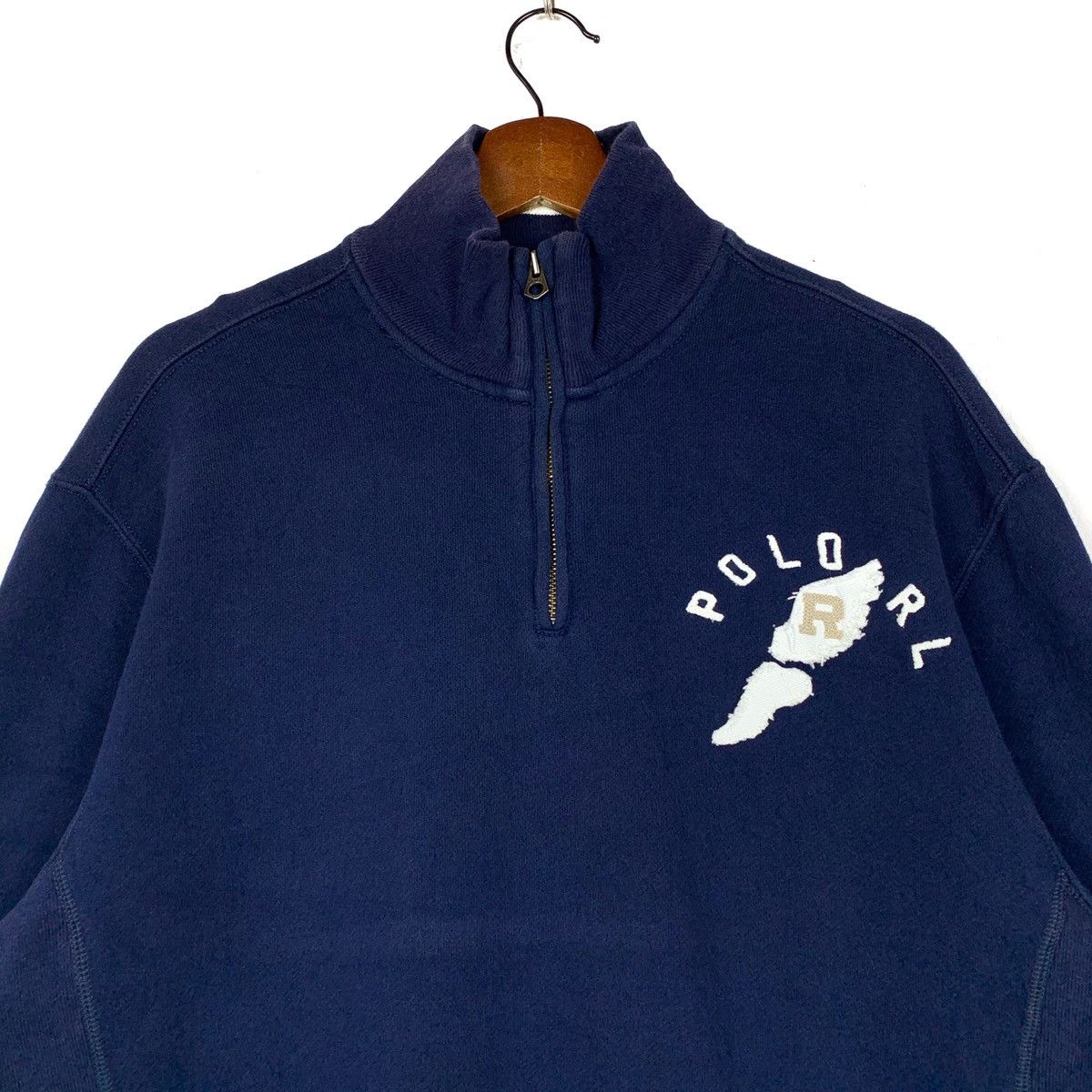 Polo Ralph Lauren × Vintage Vintage Polo Ralph Lauren Half Zip Sweatshirt Polo P Wing Size US M / EU 48-50 / 2 - 2 Thumbnail