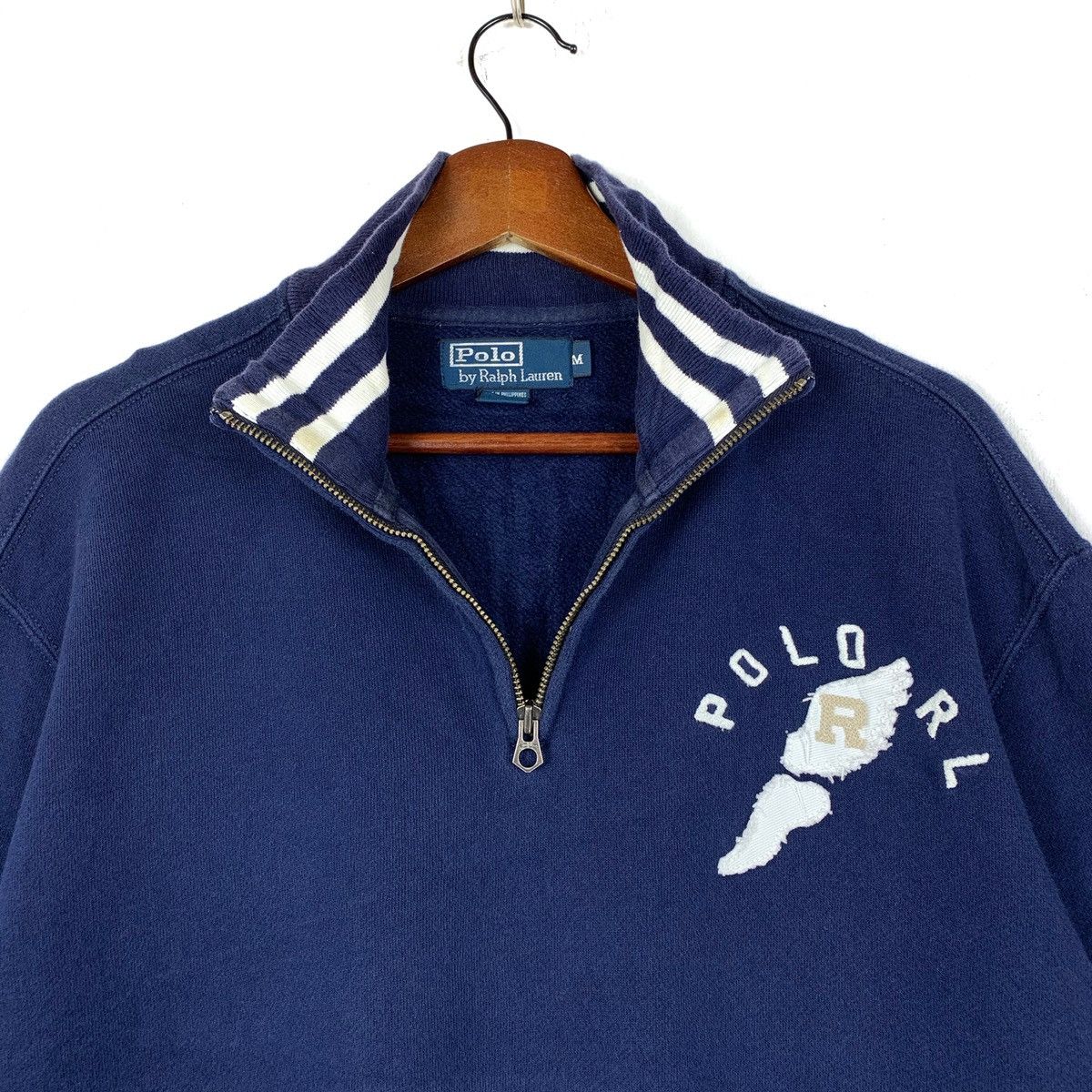 Polo Ralph Lauren × Vintage Vintage Polo Ralph Lauren Half Zip Sweatshirt Polo P Wing Size US M / EU 48-50 / 2 - 3 Thumbnail