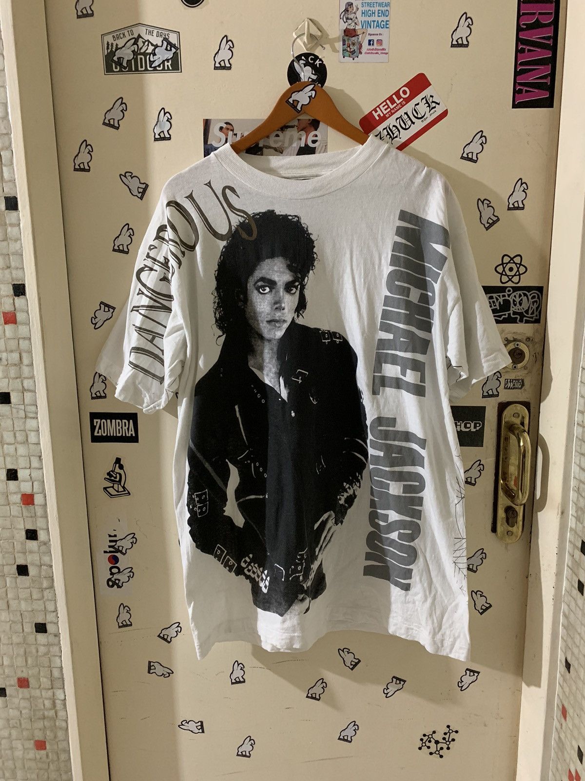 Vintage Vintage Michael Jackson Dangerous Tour Mega Print T Shirt