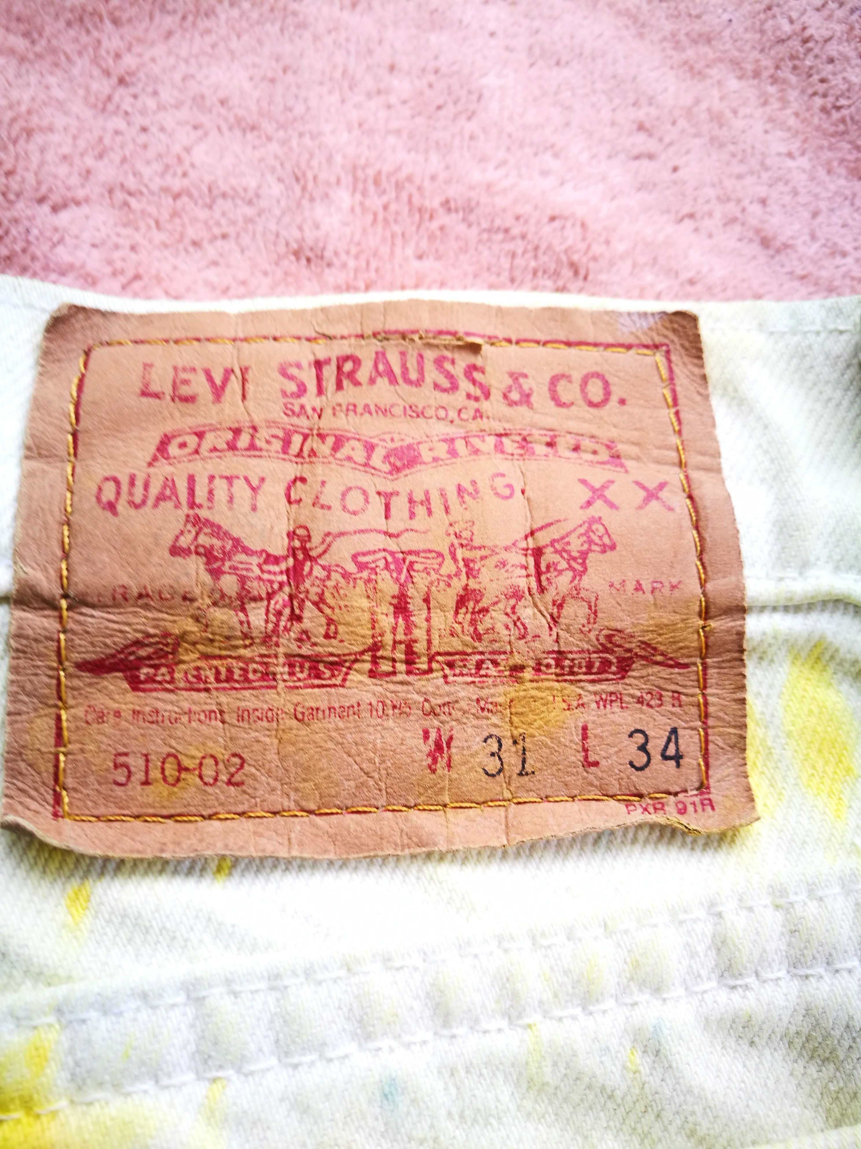Levi's 510-02 custom tye dye