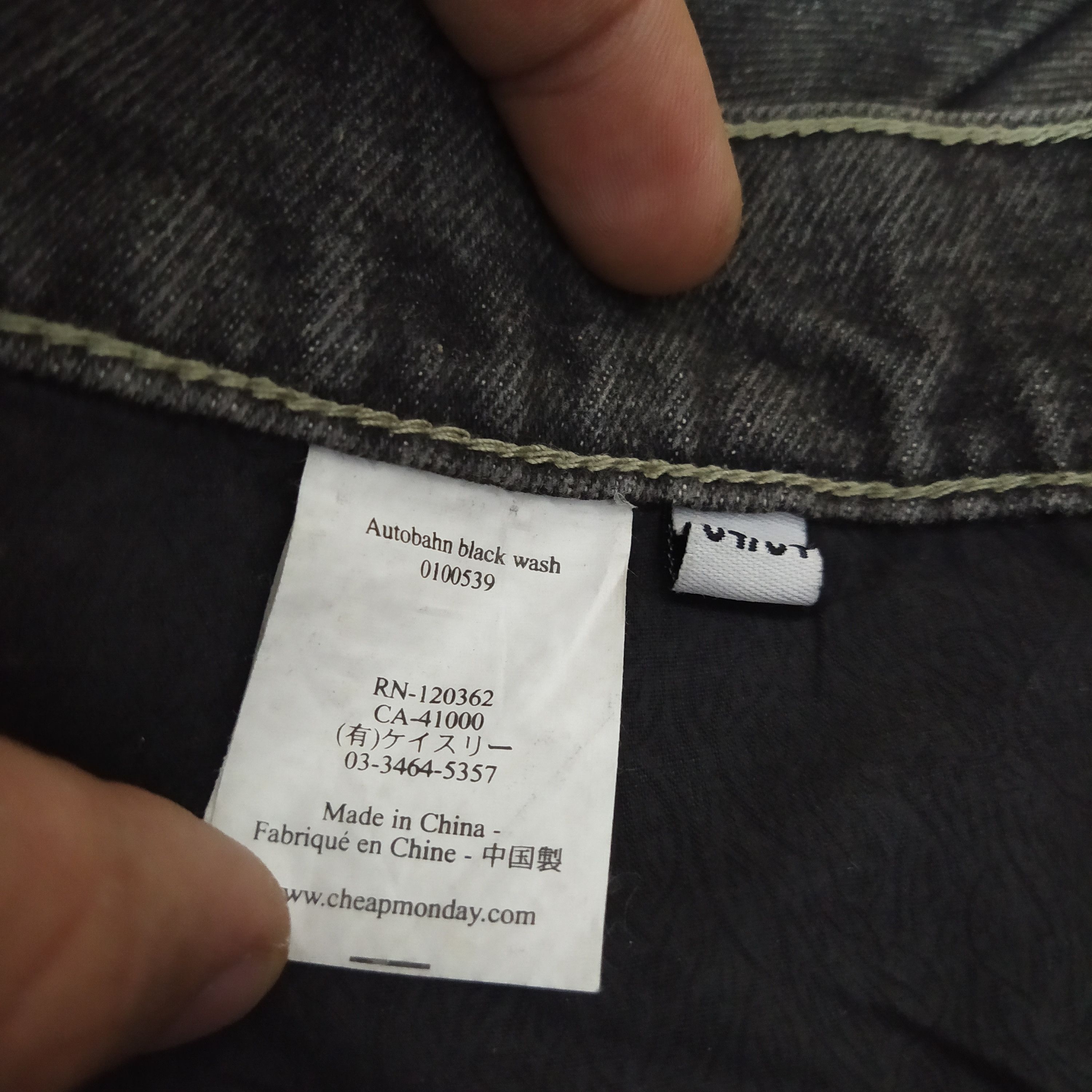 Cheap Monday CHEAP MONDAY DENIM SMOKE BLACK (D162) Size US 37 - 6 Thumbnail