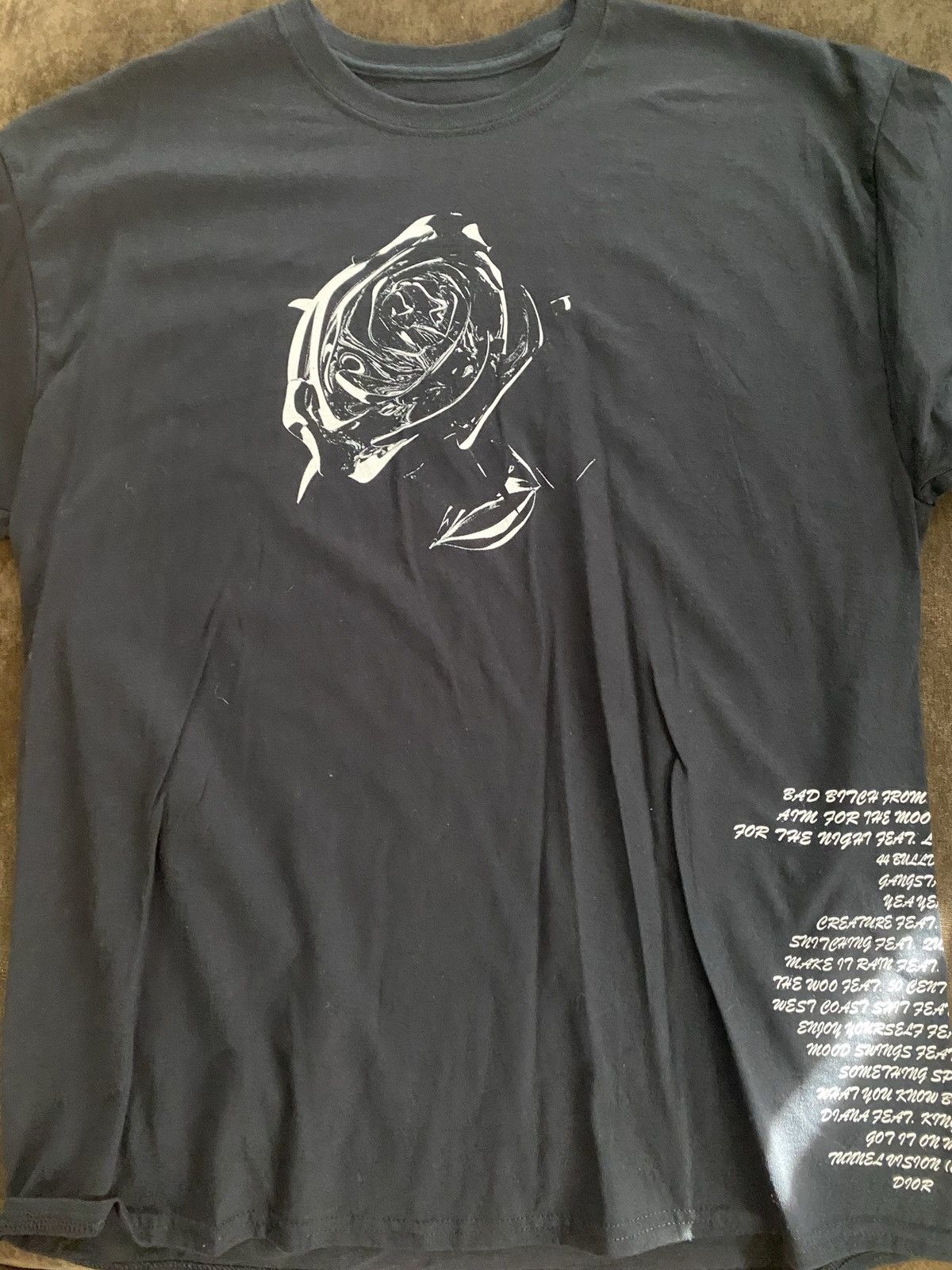 Pop Smoke X Vlone Tracklist Tee Black | Grailed