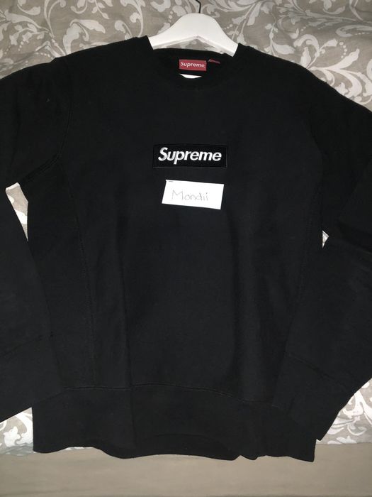 Supreme Supreme Box Logo Crewneck (FW18) Black size M | Grailed