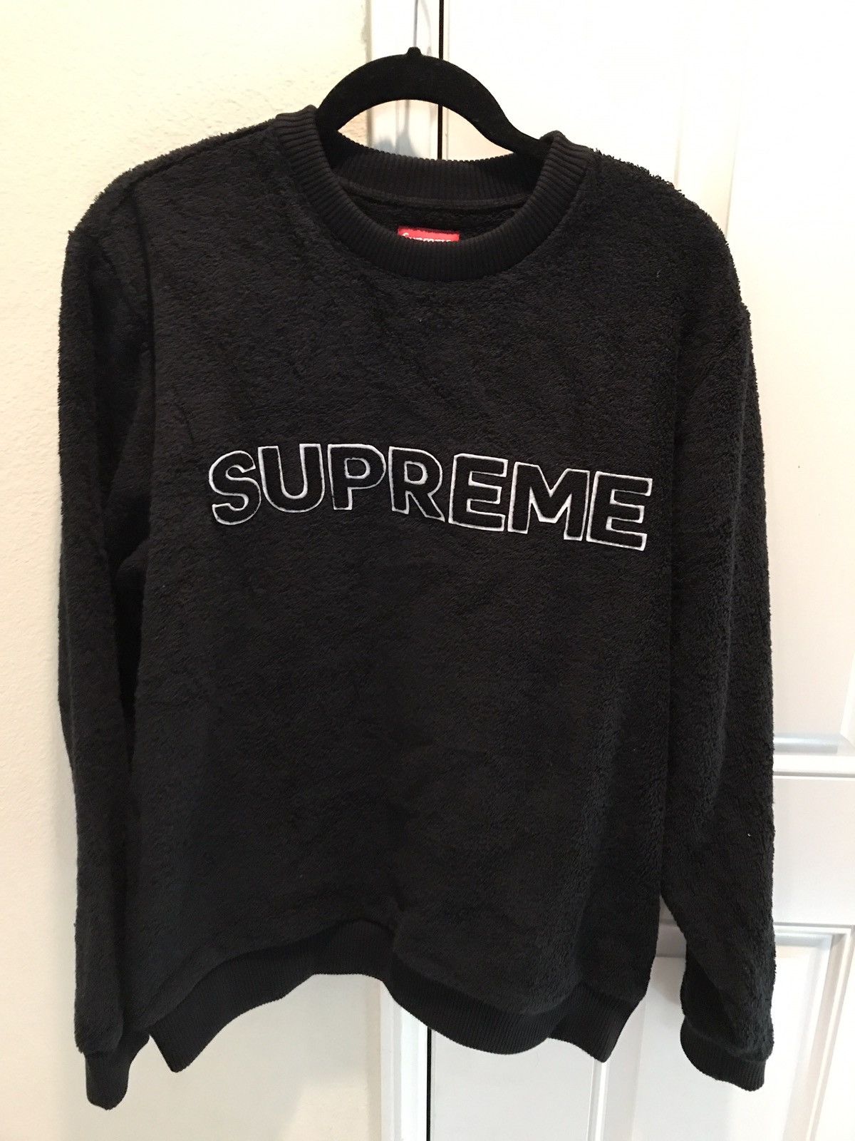 Supreme Terry Crewneck Black | Grailed