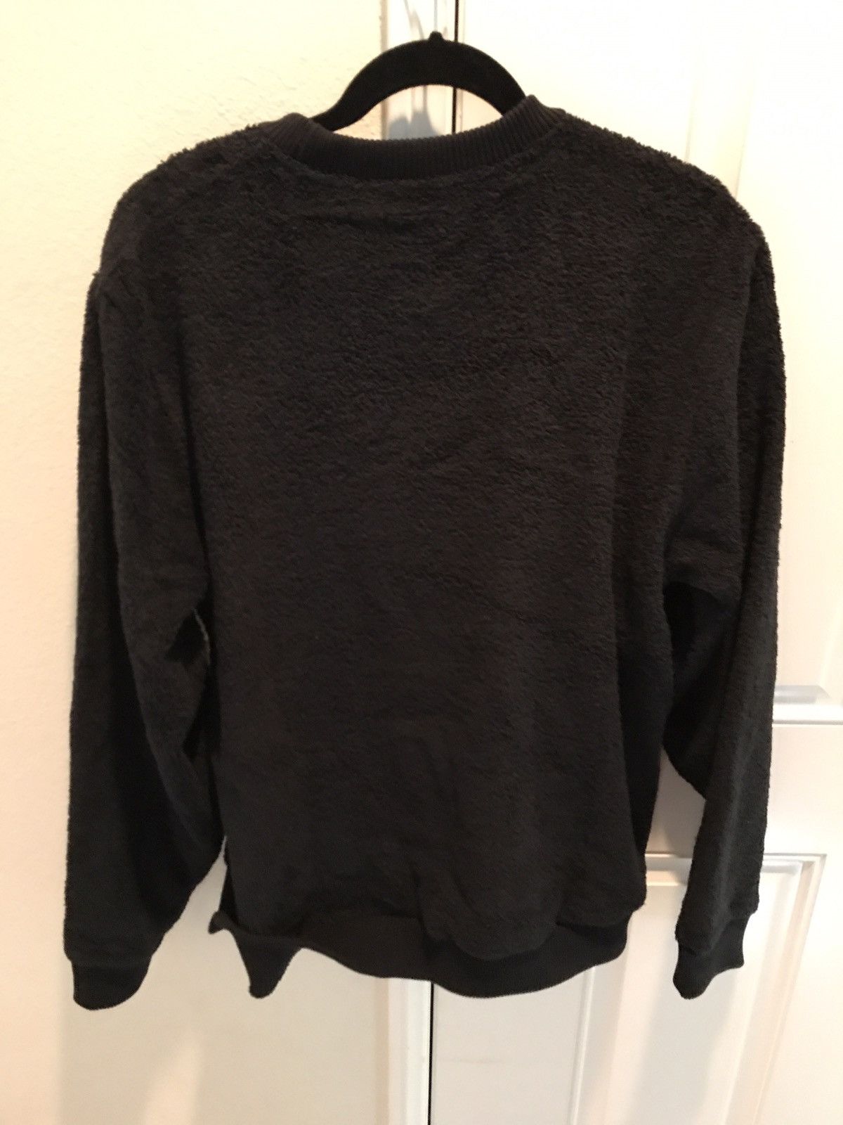 Supreme good Black Terry Cloth Sweater; Size Large