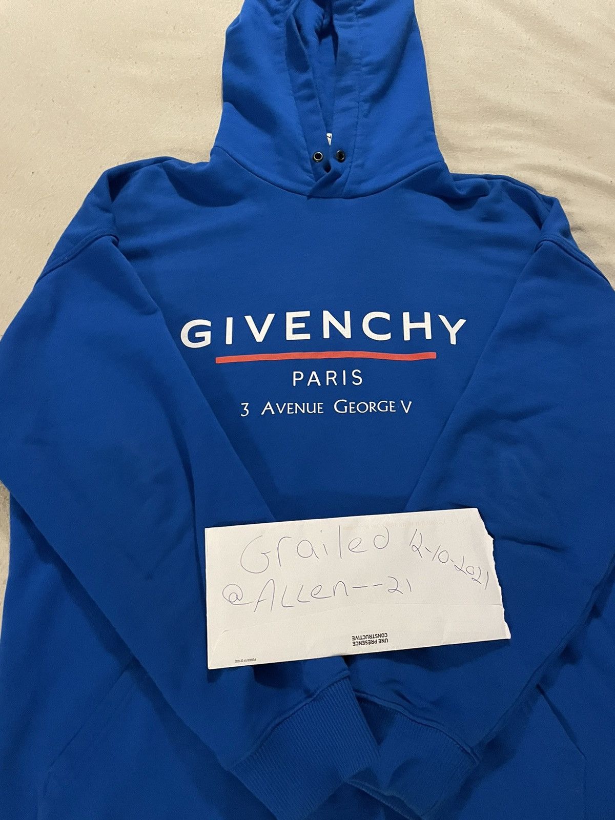 Givenchy Givenchy blue Address hoodie Size US S / EU 44-46 / 1 - 1 Thumbnail