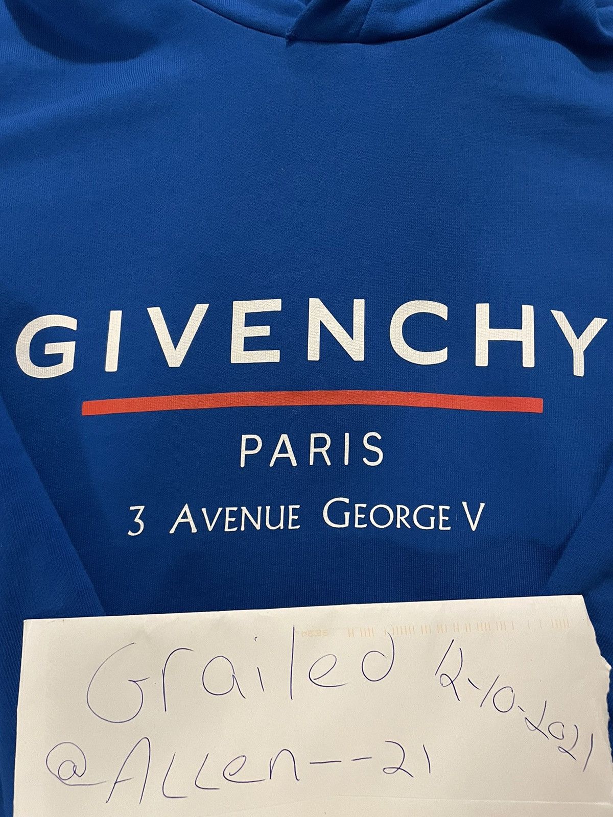 Givenchy Givenchy blue Address hoodie Size US S / EU 44-46 / 1 - 2 Thumbnail