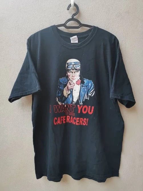 Vintage 🔥 VINTAGE I WANT YOU TO RIDE CAFE RACERS Size US L / EU 52-54 / 3 - 1 Thumbnail