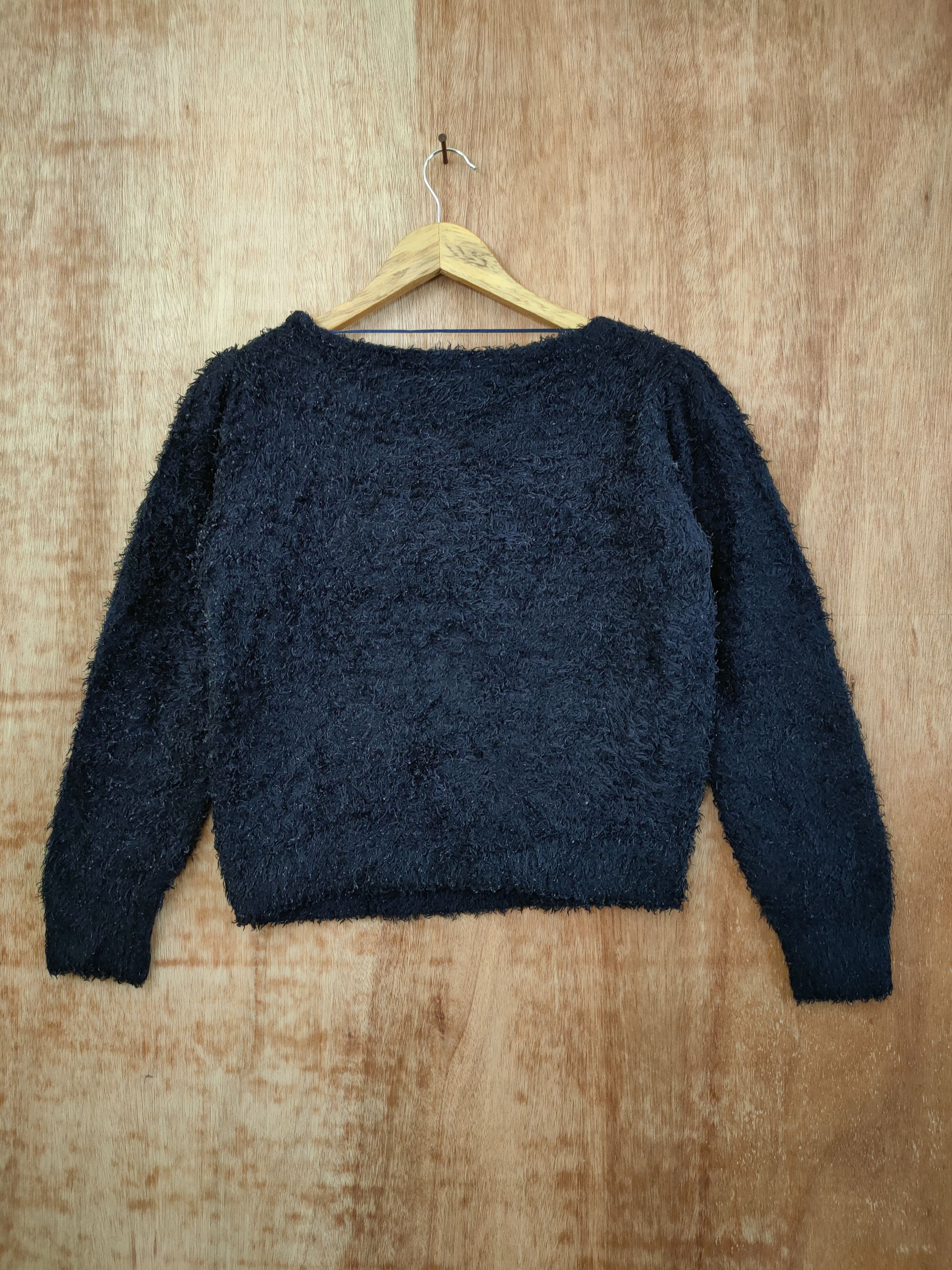 Homespun Knitwear DL GU mohair soft fur knitwear black japan diamond #46-452 Size US S / EU 44-46 / 1 - 8 Thumbnail
