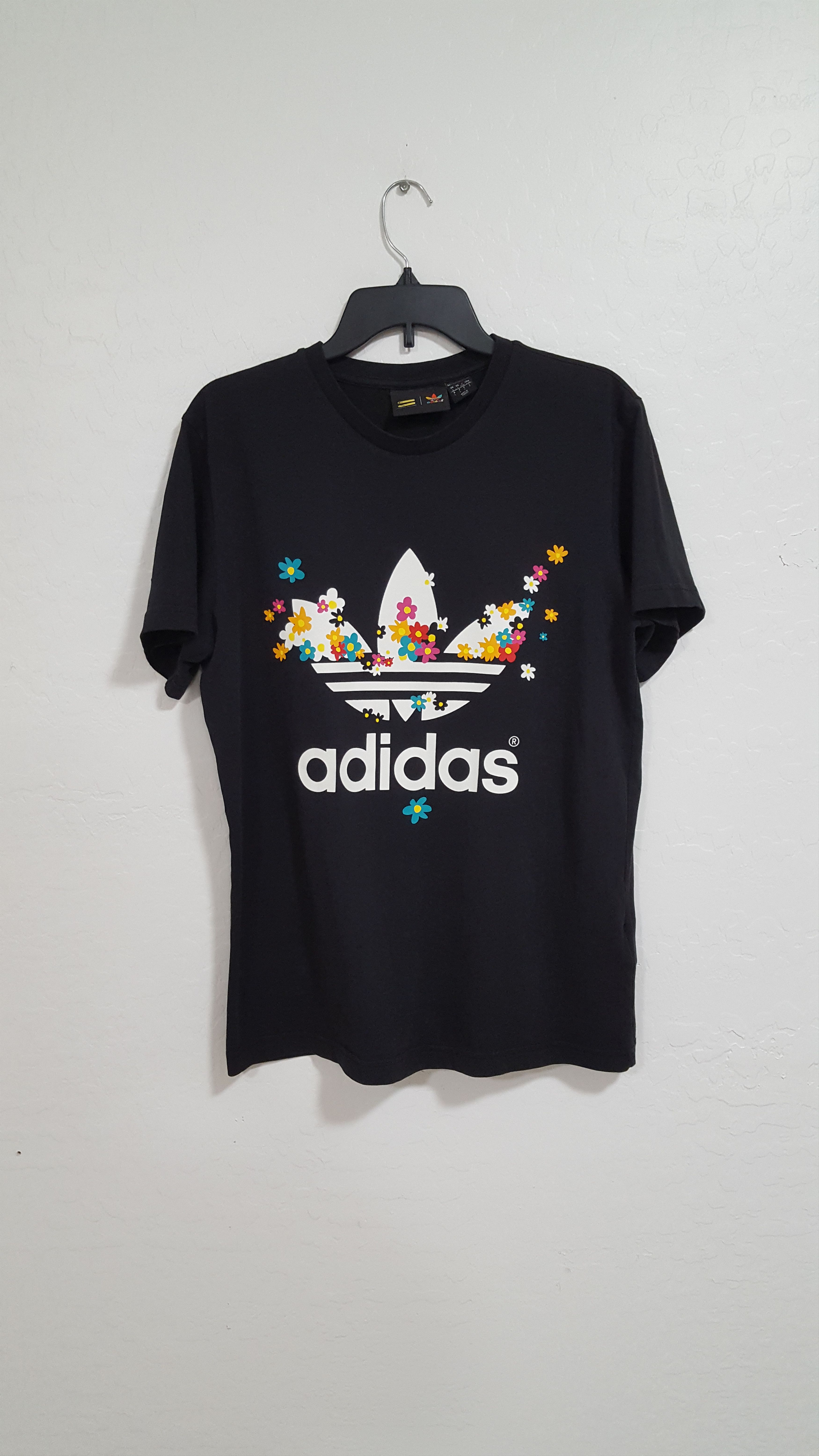 Adidas Pharrell Pharrell Williams Adidas Flower Leaf Black T shirt Size L Grailed