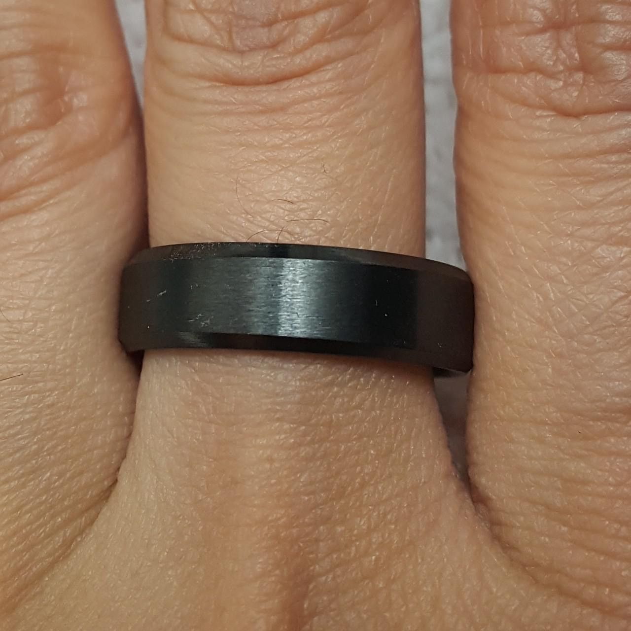Jewelry Black Tone Ring Size - 9 - RGN -569 Size ONE SIZE - 2 Thumbnail