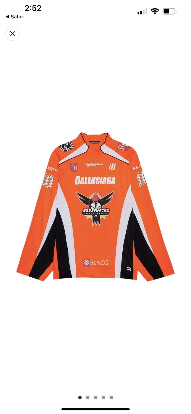 Balenciaga Men's BLNCG Logo Hockey Jersey