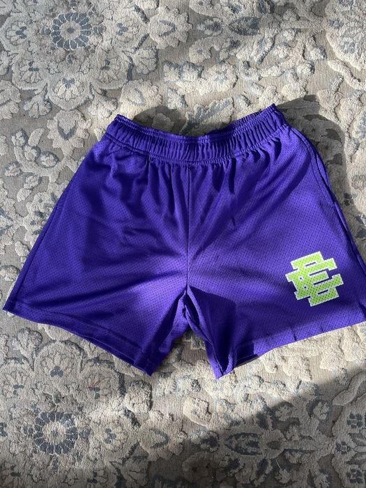 Eric Emanuel Mesh Shorts - Purple/Green