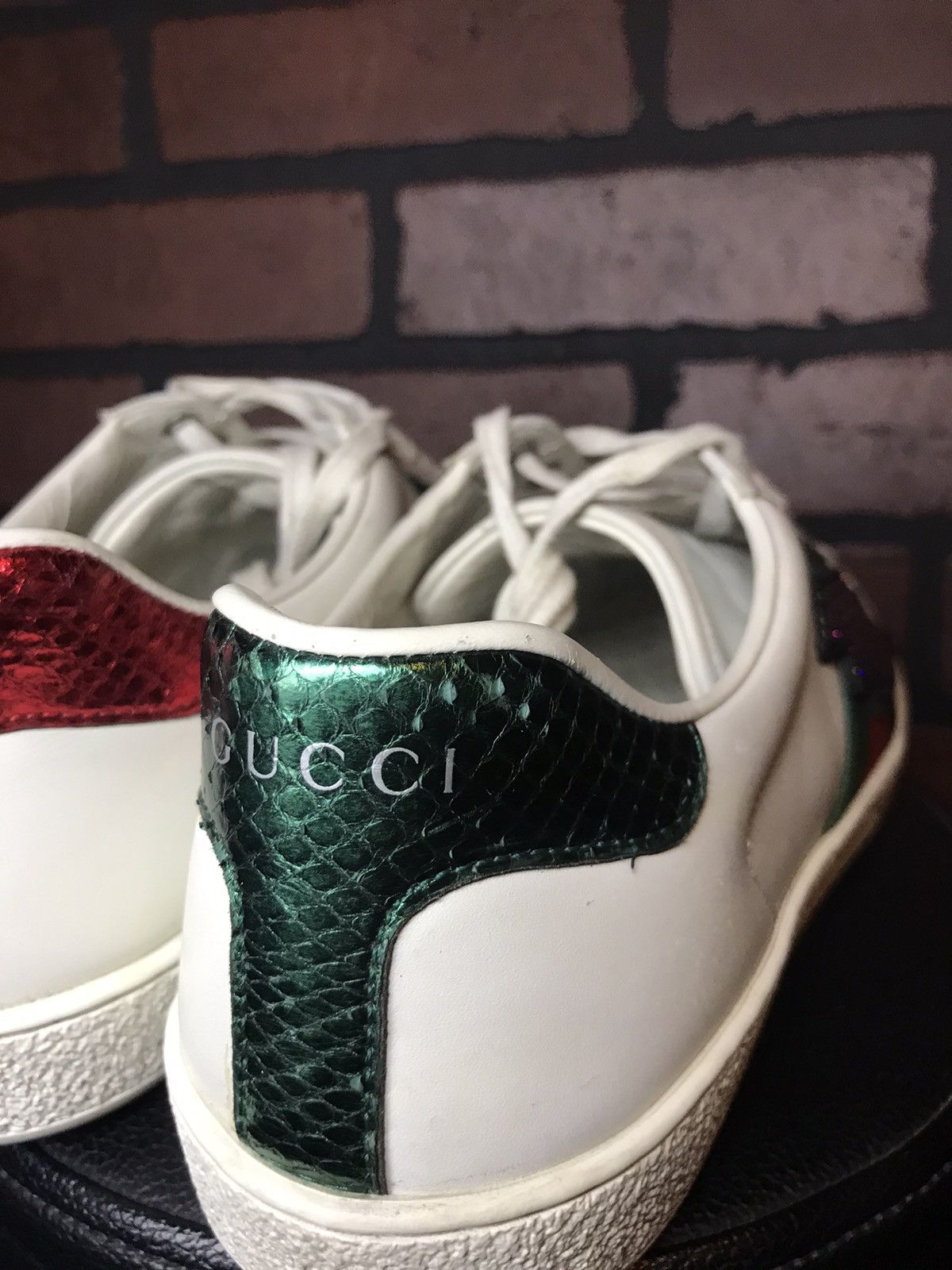 Gucci Pink Lightning Bolt Gucci Ace Size US 9 / EU 42 - 6 Thumbnail