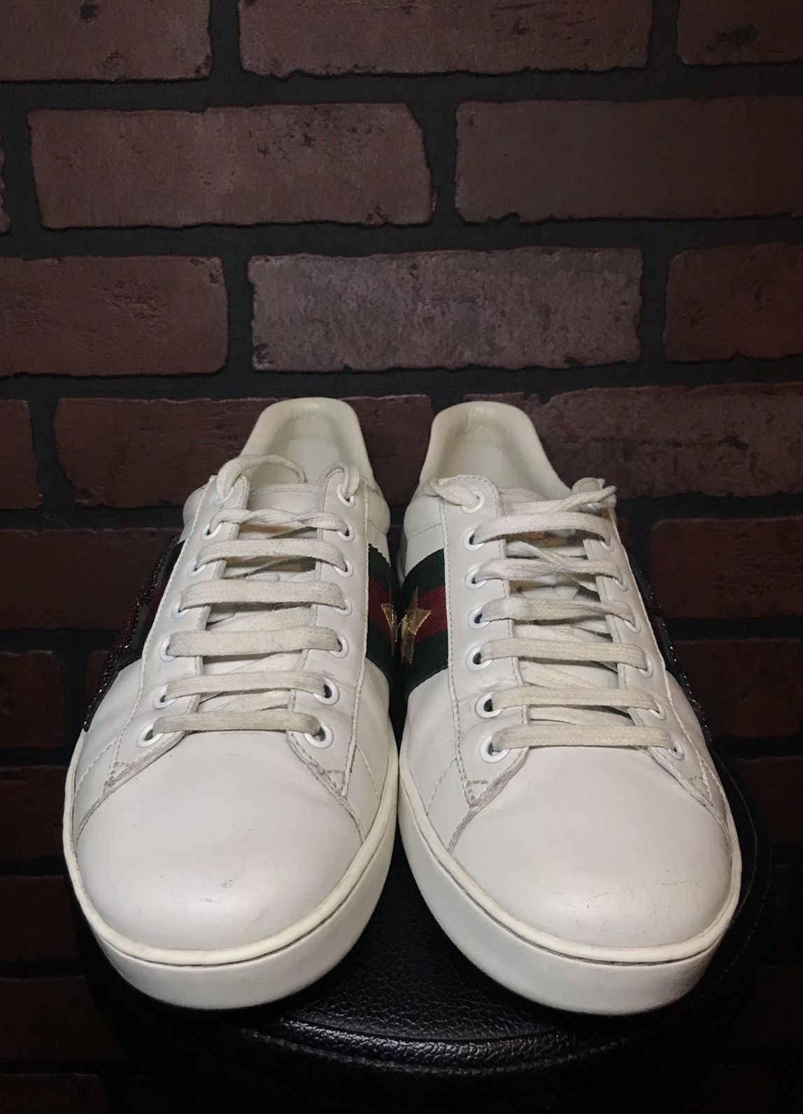 Gucci Pink Lightning Bolt Gucci Ace Size US 9 / EU 42 - 4 Thumbnail