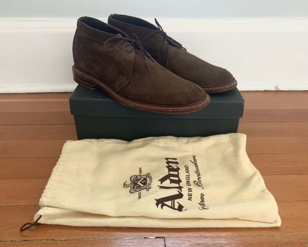 Alden ALDEN 1492 UNLINED DARK BROWN SUEDE CHUKKA BOOT Grailed