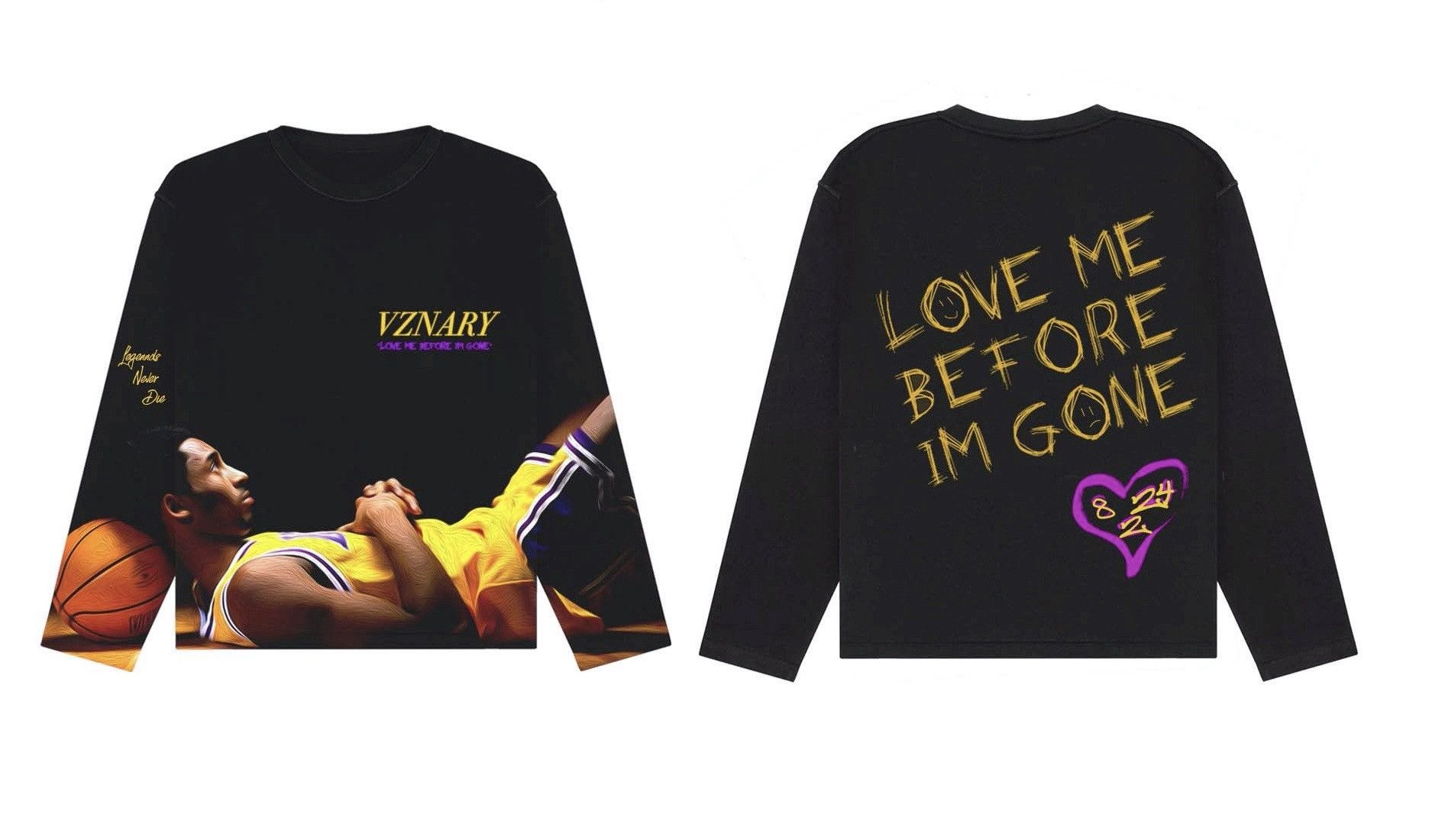 On sale Vznary Kobe Bryant Sweatshirt Love Me Before I'm Gone