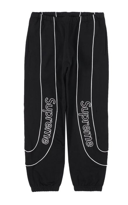 Supreme Supreme Track Paneled Sweatpant Black XL | Grailed