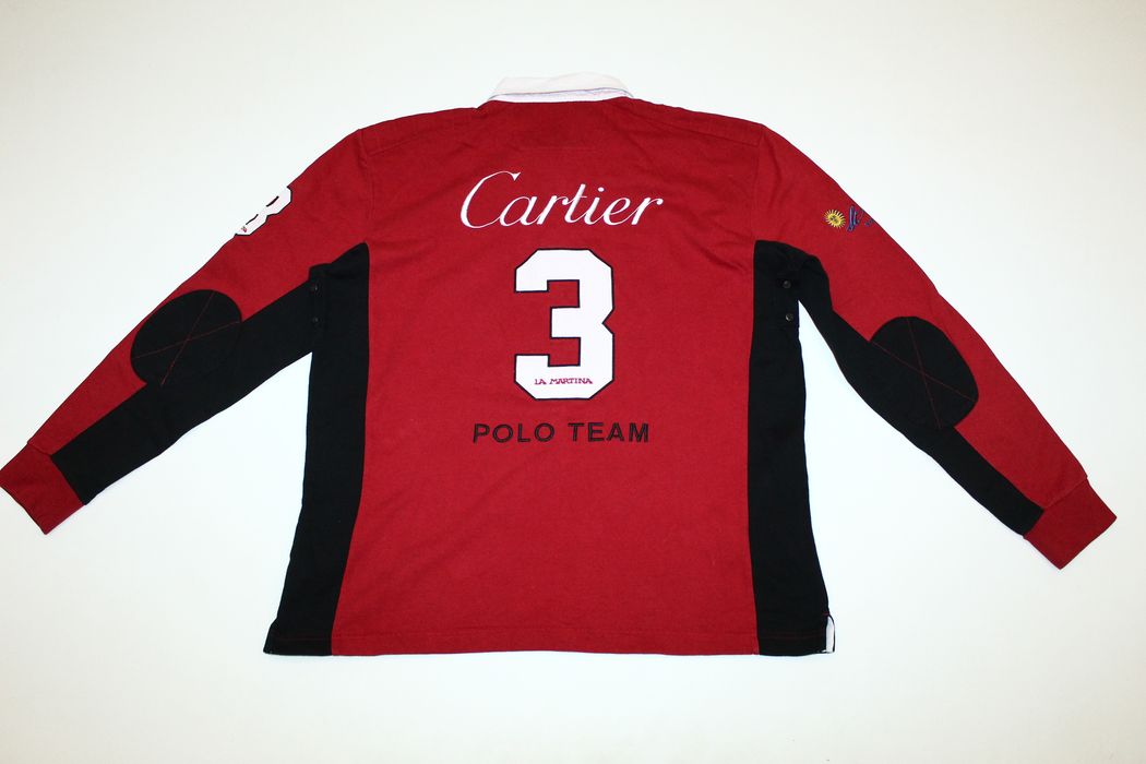 Vintage La Martina x Cartier Logo Embroidery Rugby L S Polo Shirt