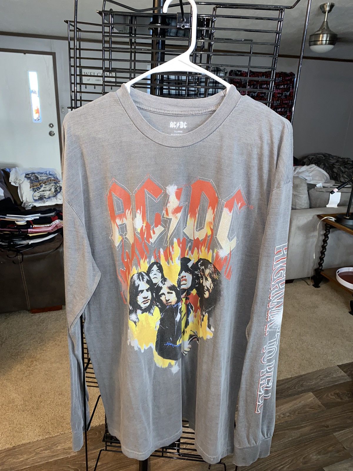 Ac/Dc × Band Tees × Streetwear AC/DC long sleeve flames shirt | Grailed