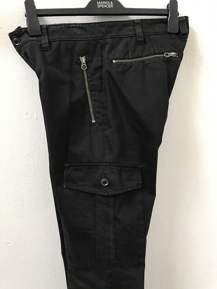 Lounge Lizard Lounge Lizard HBT Stripe Black Cargo Trouser Pant Size US 31 - 11 Thumbnail