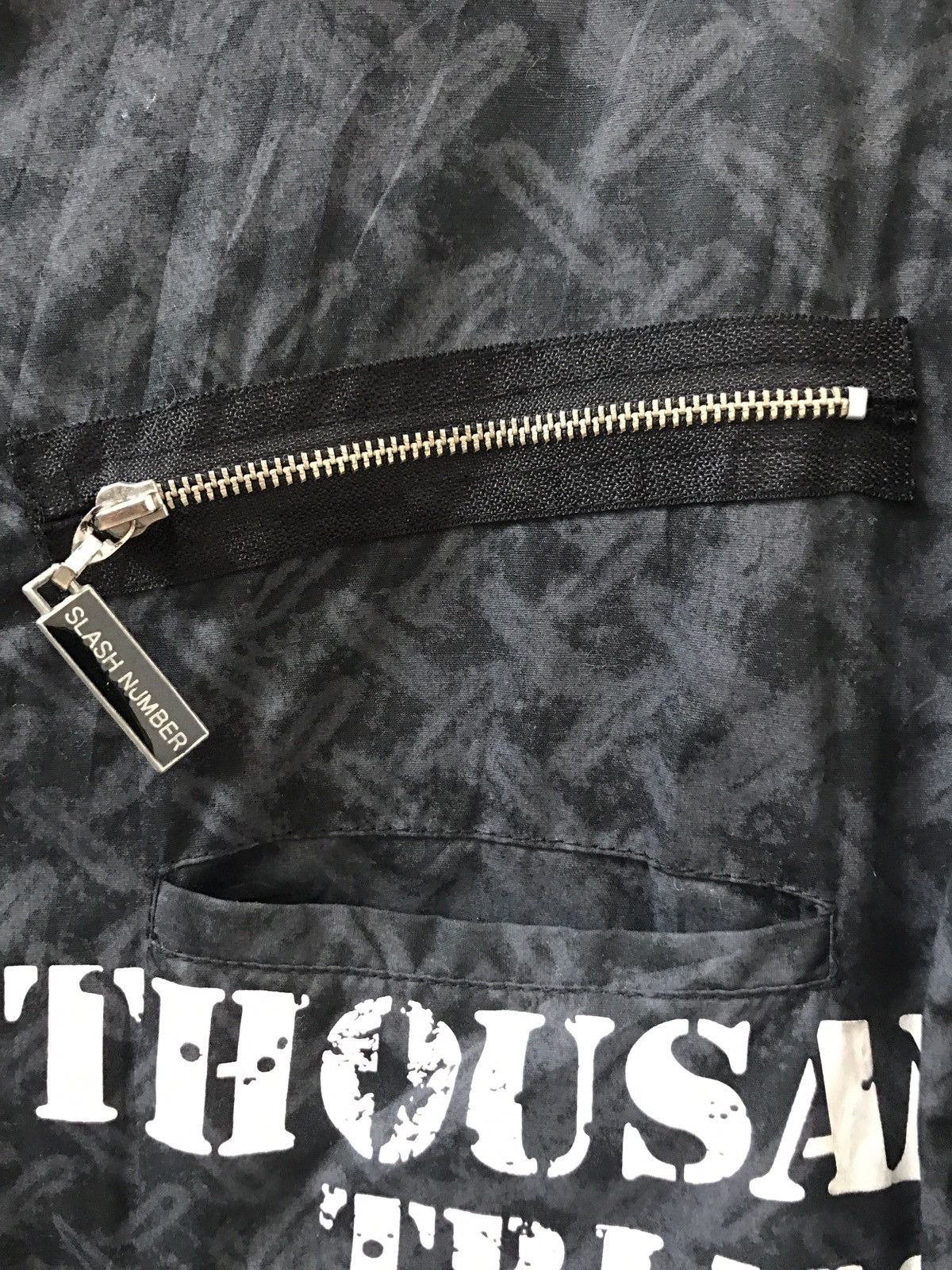 Vintage Japan Brand Slash Number Zipper Punk Light Zip Jacket Size US L / EU 52-54 / 3 - 5 Thumbnail